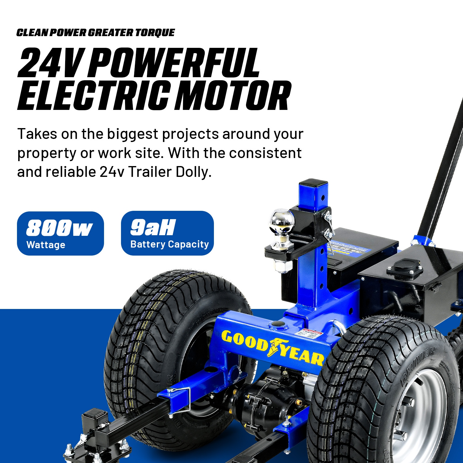 7500&nbsp;lb de service intense pour chariot de remorque électrique Goodyear