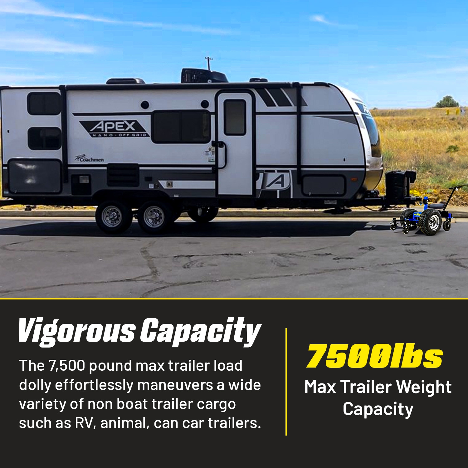 7500&nbsp;lb de service intense pour chariot de remorque électrique Goodyear