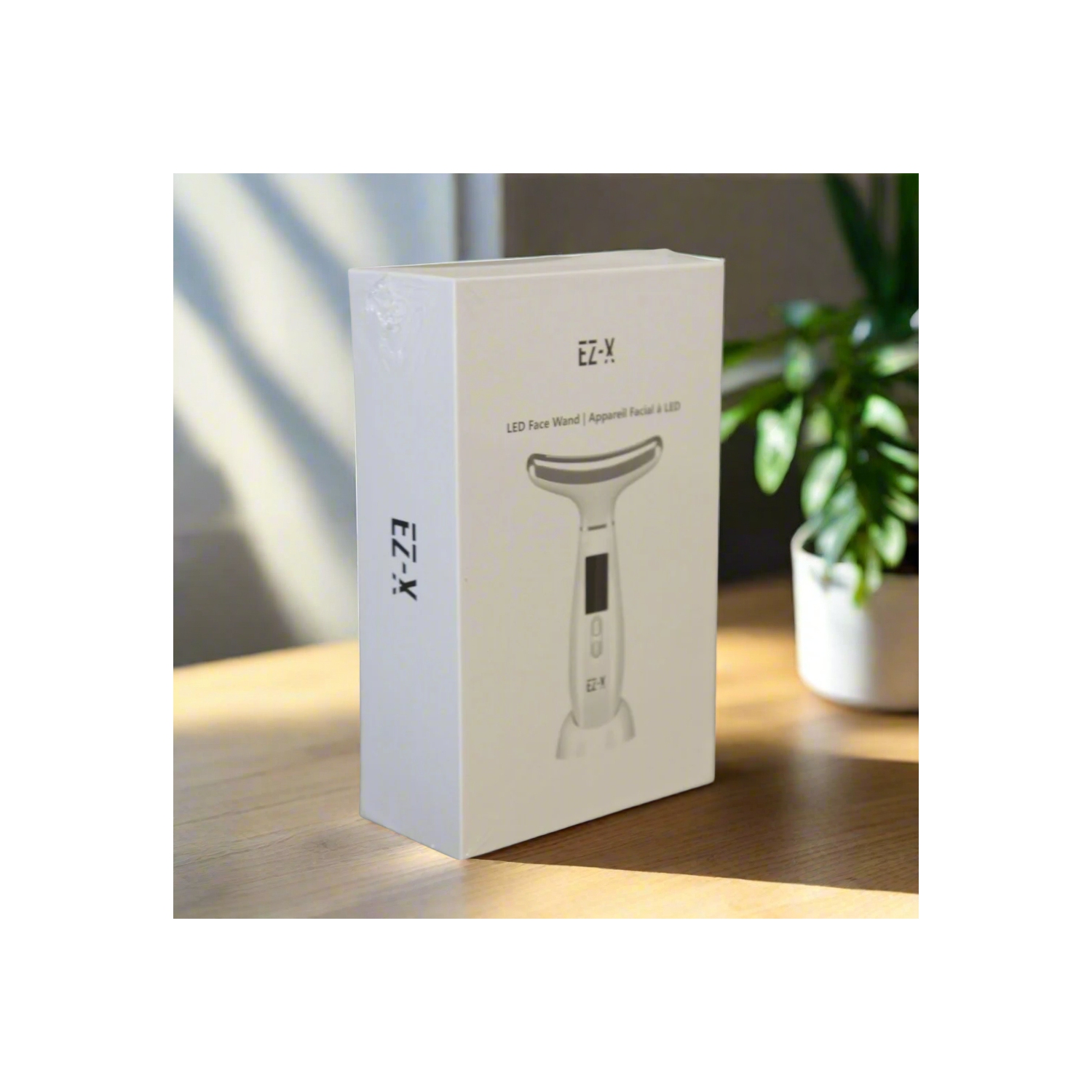 EZ-X LED Lift and Depuffing Wand- Anti Aging Red Light Therapy for Face, Neck and Under Eye- 4 Color LED- Cold Depuffing- Microcurrent- Hot and Cold