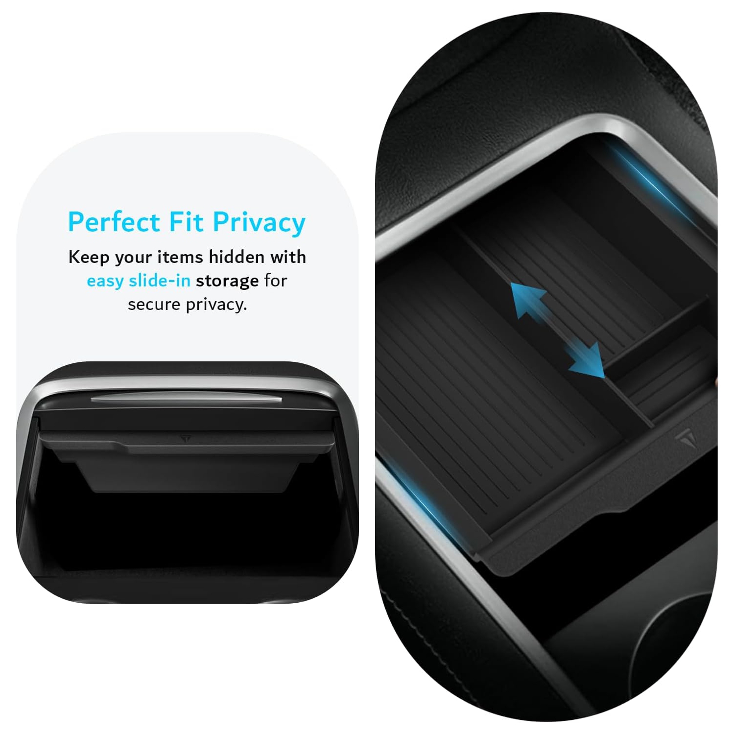 TUDIA Center Console Organizer Tray for Tesla Model 3 / Model Y (2021-2024) Only