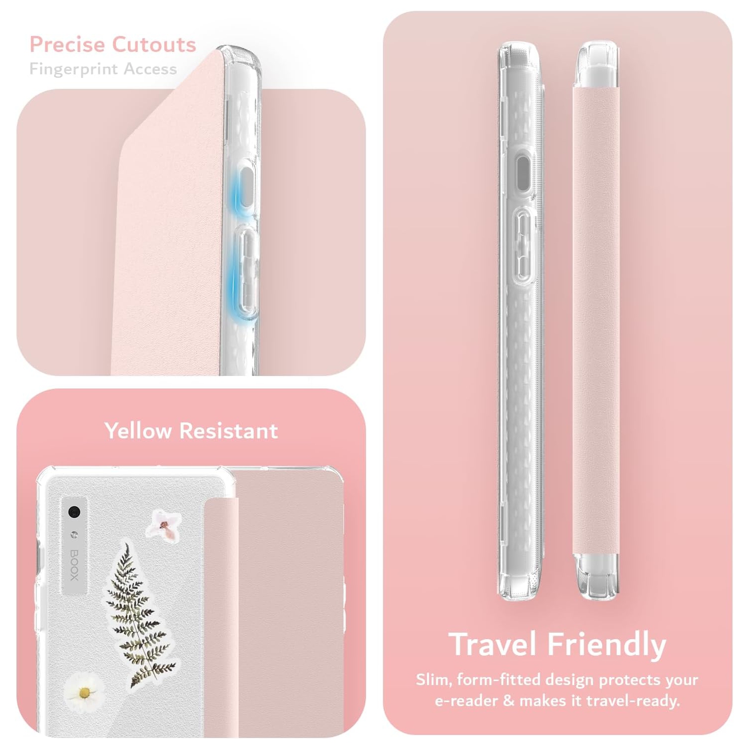 TUDIA SKN FLIP V2 Designed for Onyx Boox Palma 2 Case - Pink