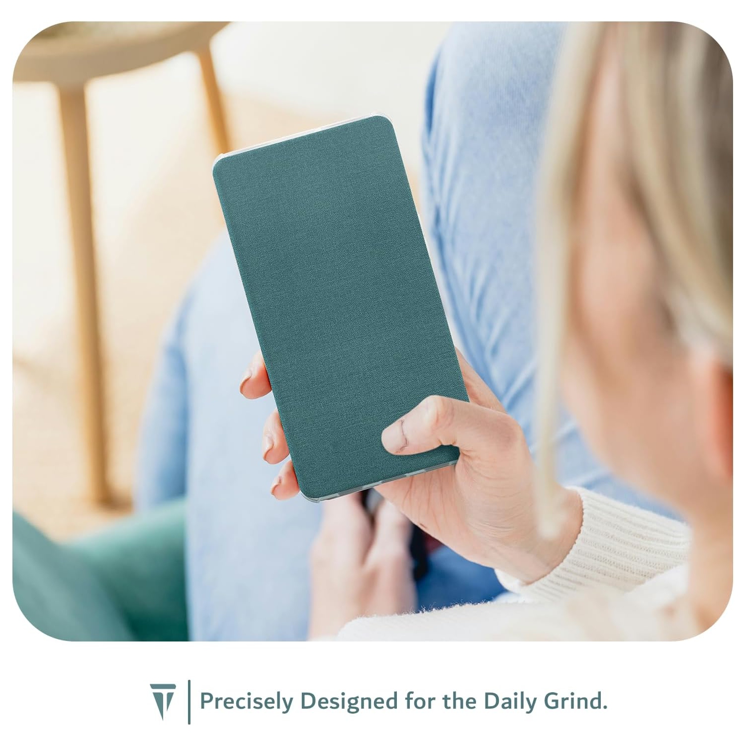 Étui SKN FLIP V2 de TUDIA conçu pour Onyx Boox Palma 2 - Turquoise transparent