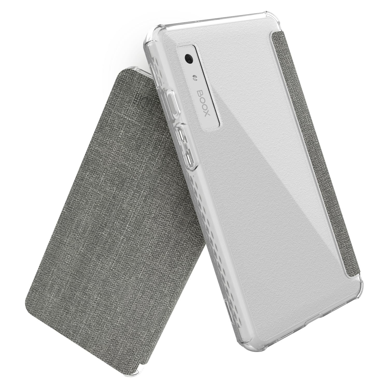 TUDIA SKN FLIP for Onyx Boox Palma 2 Case - Clear Grey