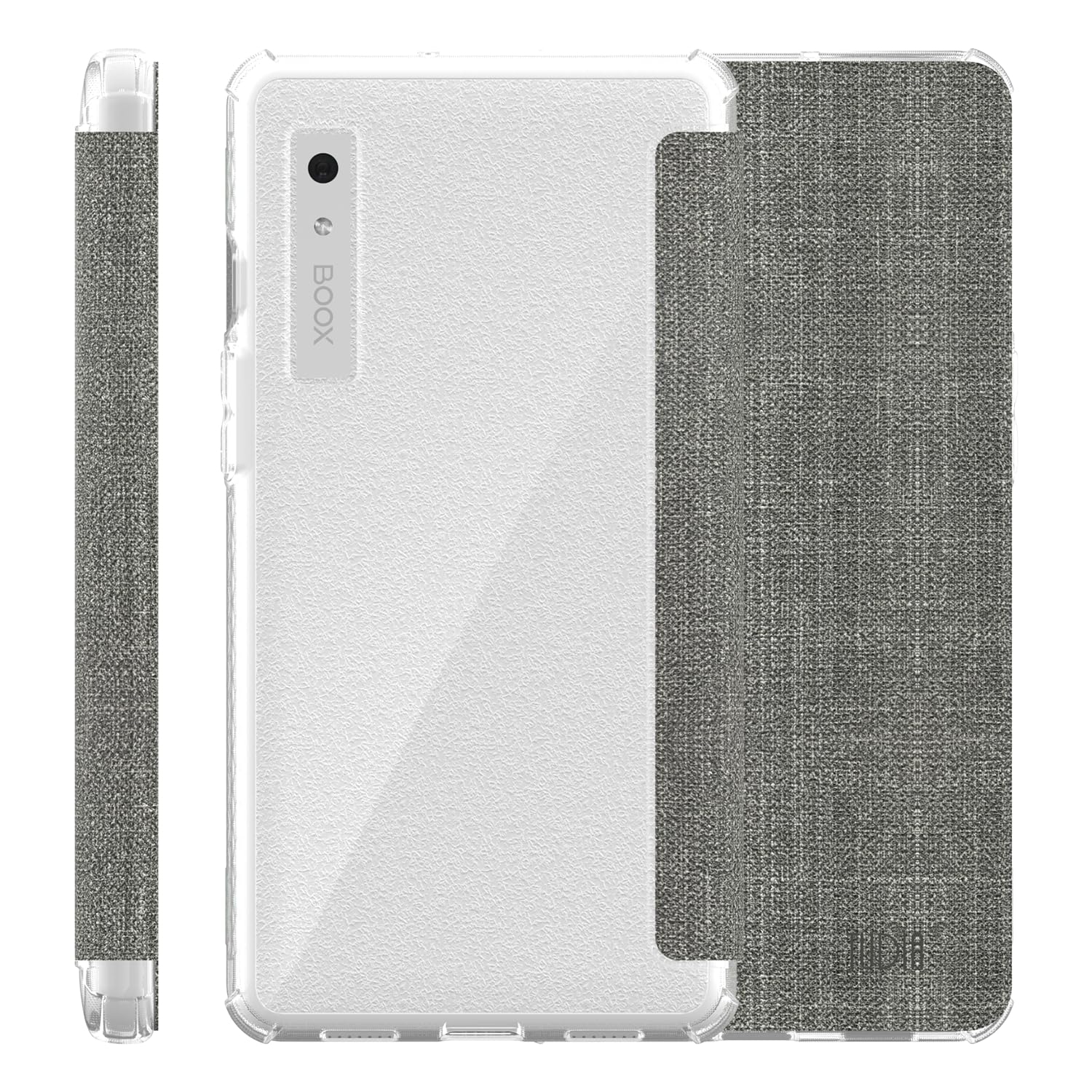 TUDIA SKN FLIP for Onyx Boox Palma 2 Case - Clear Grey