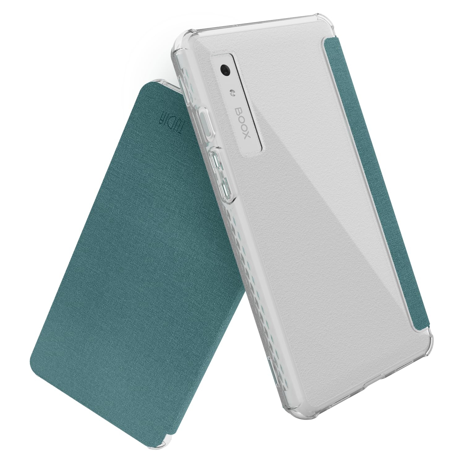 TUDIA SKN FLIP for Onyx Boox Palma 2 Case - Clear Turquoise