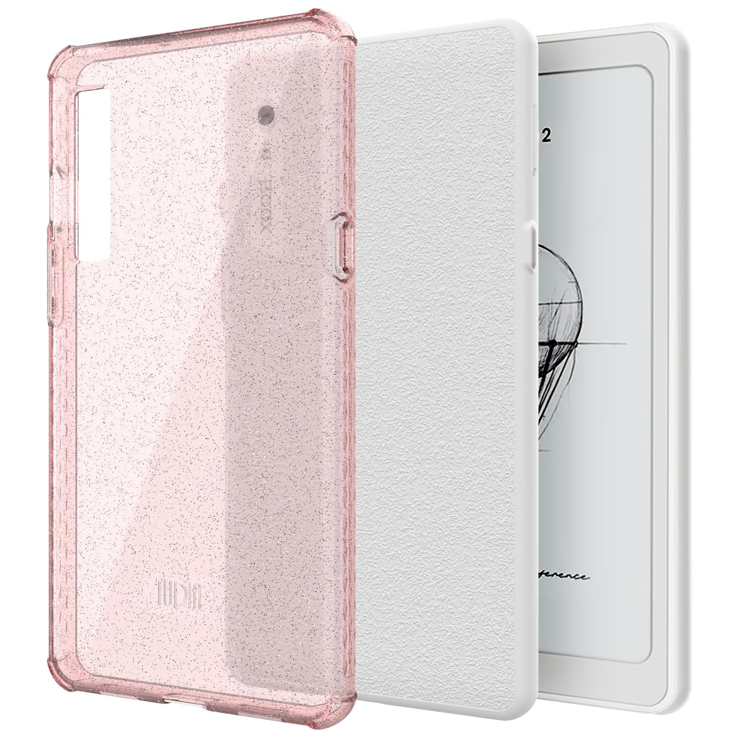 TUDIA SKN for Onyx Boox Palma 2 Case - Pink Glitter