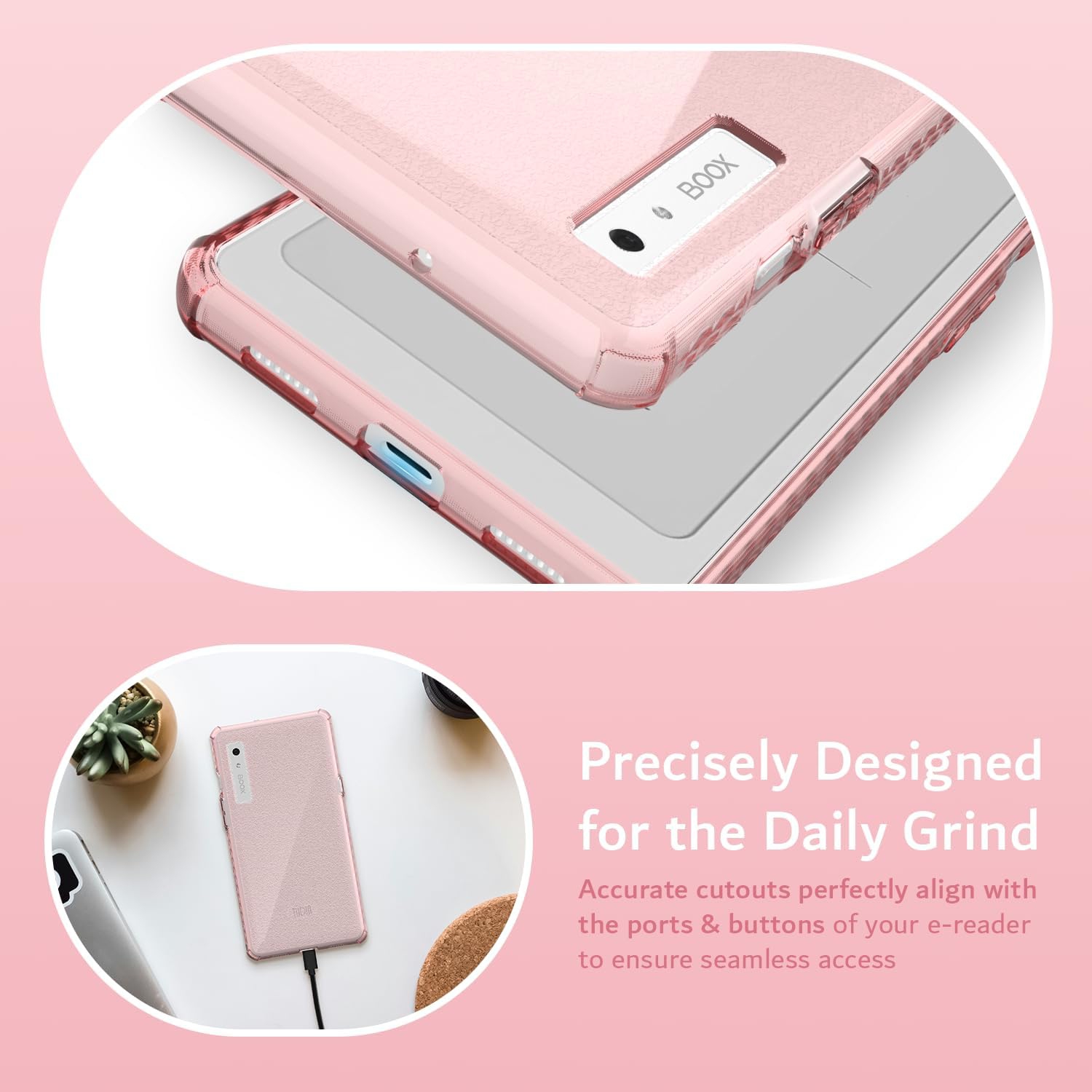 TUDIA SKN for Onyx Boox Palma 2 Case - Pink