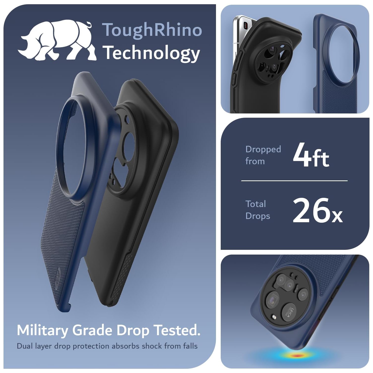 Étui 2025 MergeGrip pour Xiaomi 15 Ultra 5G de TUDIA - Indigo