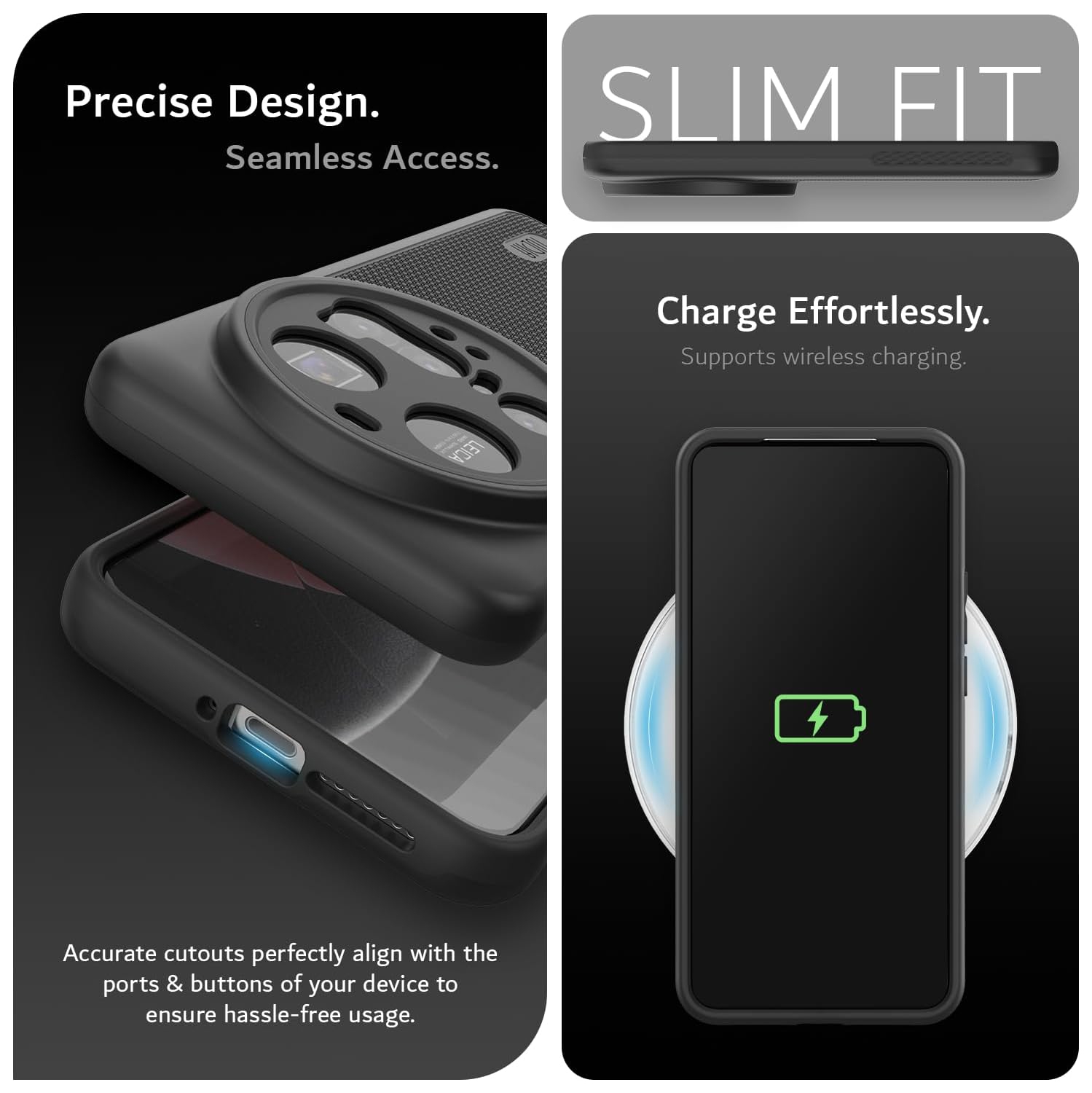 TUDIA Xiaomi 15 Ultra 5G Case 2025 MagSafe Compatible MergeGrip - Matte Black