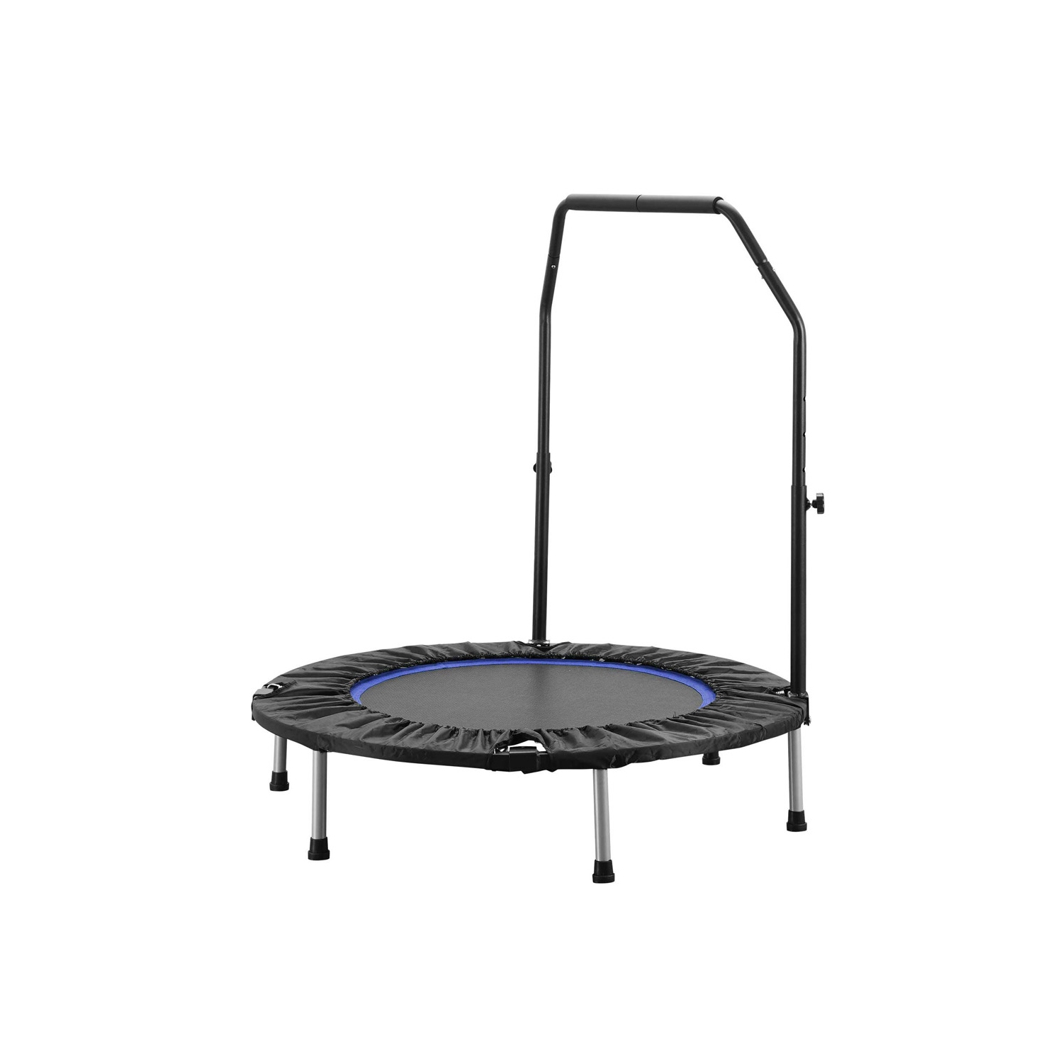 Ainfox 40inch Foldable Mini Trampoline Blue Fitness Rebounder with Adjustable Foam Handle