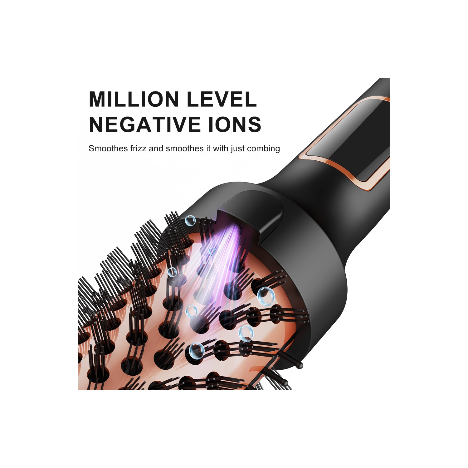 Infrared Thermal Brush for Blowout Look,1.5 Inch Ionic Thermal Round Brush for Natural Curls,38mm Ceramic Curling Iron,Electric Curling Brush