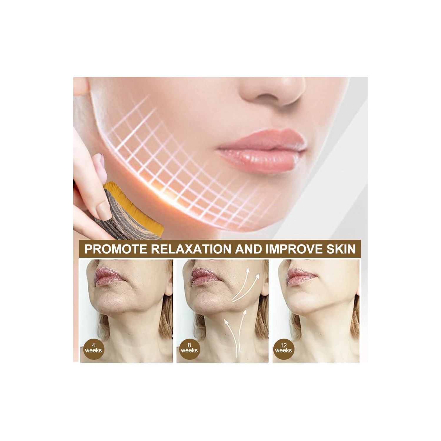 Lymphatic Contour Face Brush,Dry Brushing Face Brush,Lymphatic Drainage Massager for Face,Chin & Jawline Sculpting,Ergonomic Design Fit Skin and