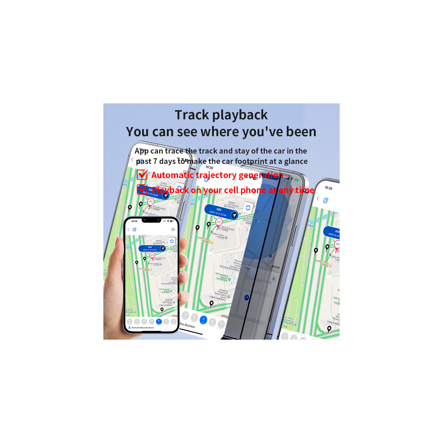 Moniteur de positionnement ultra-mince de type carte, porte-passeport et appareil anti-perte, compatible avec le localisateur mondial de recherche