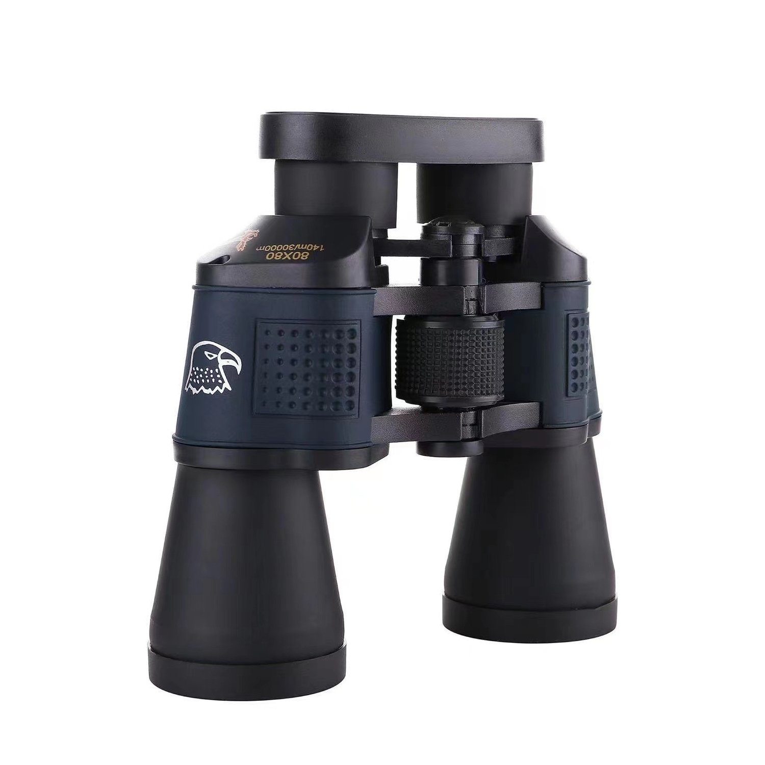 80X80 high-power HD low-light night vision infrared telescope, outdoor binoculars portable super large eyepiece, bird watching sports hunting - blue