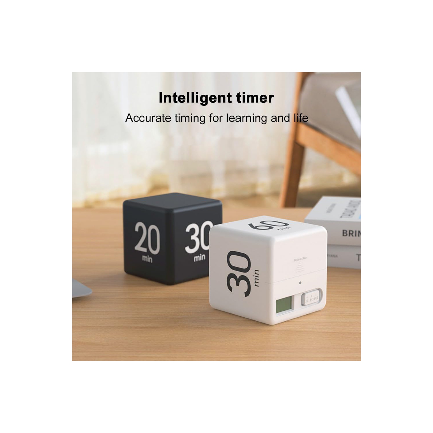 La minuterie cubique du nouveau Rubik, le compte à rebours de la cuisson, le mini-réveil de la minuterie de gestion du temps de cuisine de Rubik -
