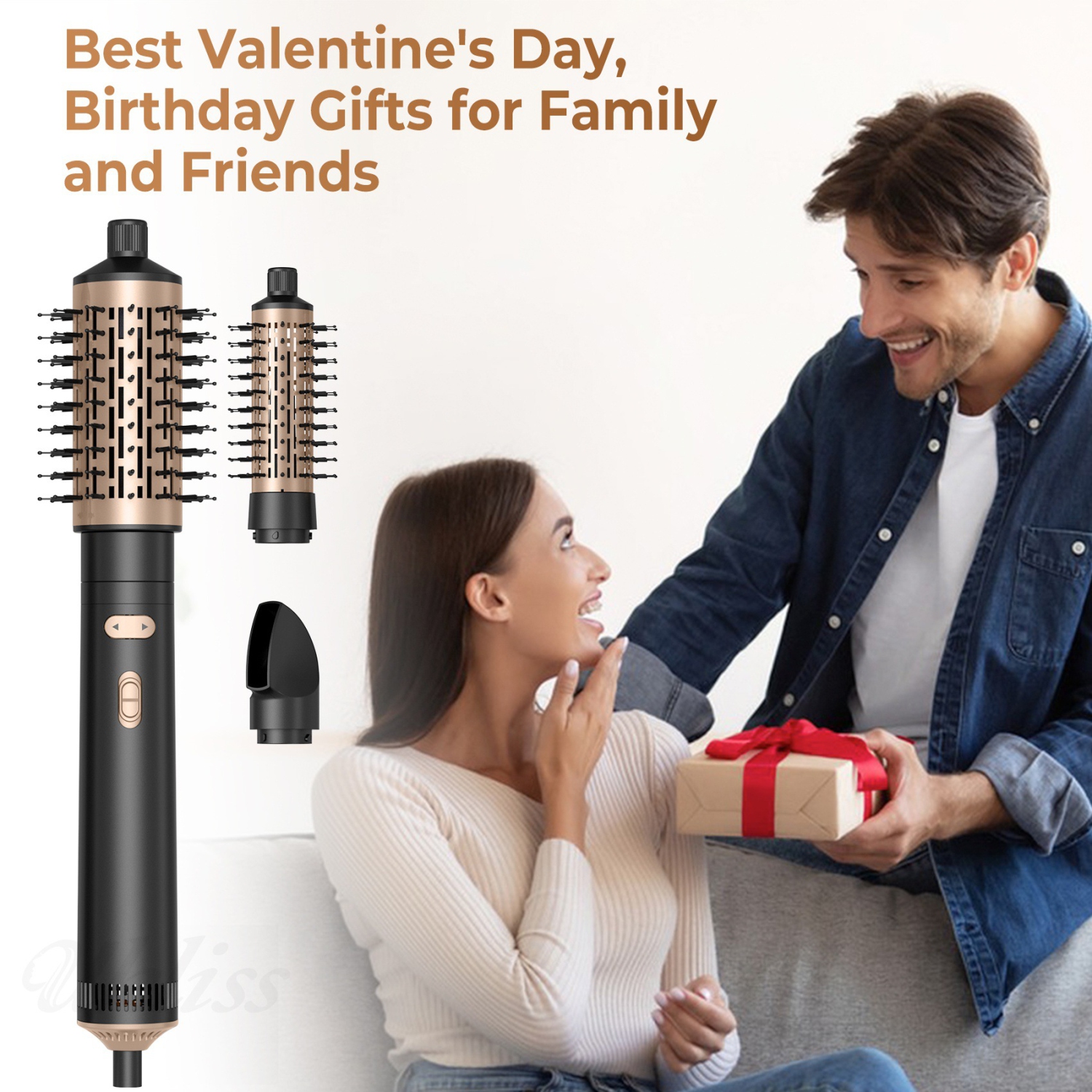 3 in 1 Air Styler Hair Dryer Brush, Rotating Hair Dryer Brush with 3 Hot Hair Styler Blow Dry Brush Set