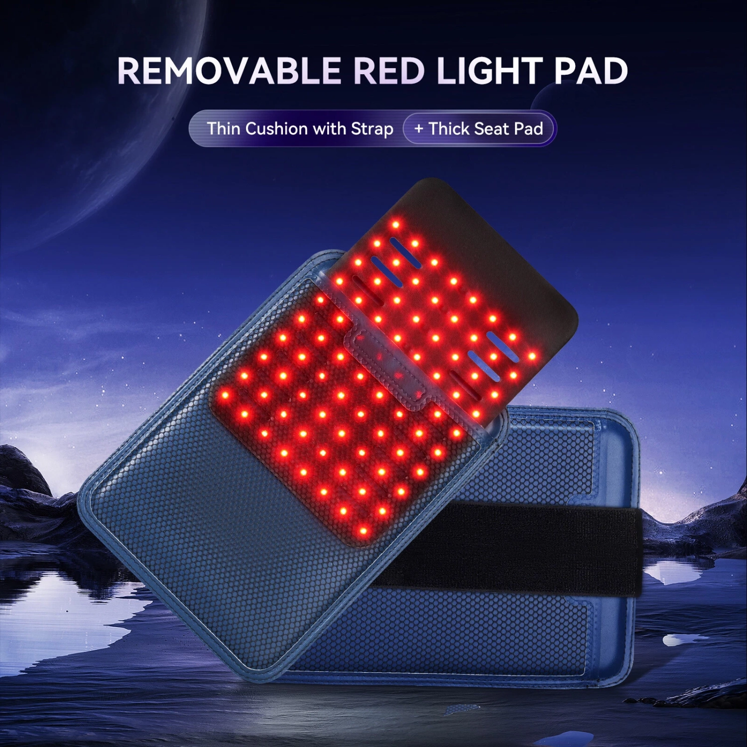 Coussin thérapeutique à double lumière amovible et rechargeable soulageant la douleur pour l'arthrite Lumière rouge et infrarouge apaisant les