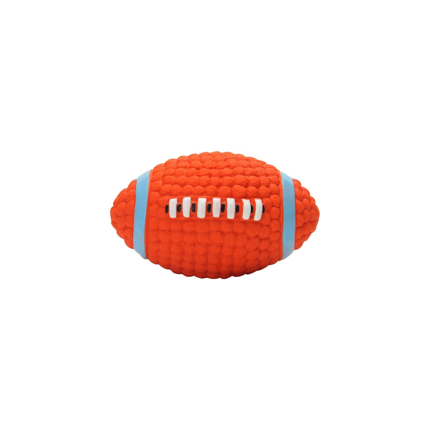 Squeaky Dog Chew Toy for Interactive Training, Fetching and Playing, Orange Football -