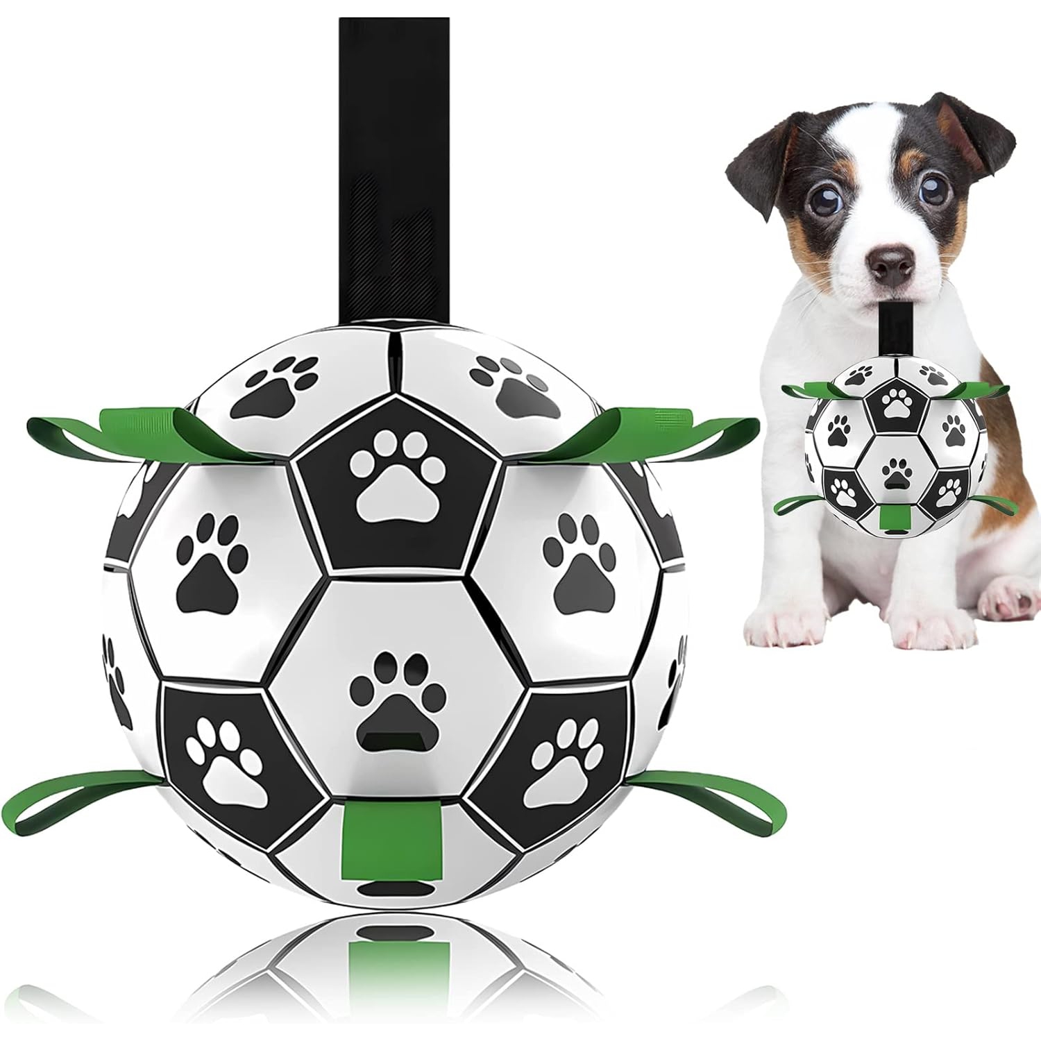 Ballon de football pour chien, jouet interactif Tug of War, cadeau d'anniversaire pour chiot, jouet à lancer de guerre, jouet aquatique, balle