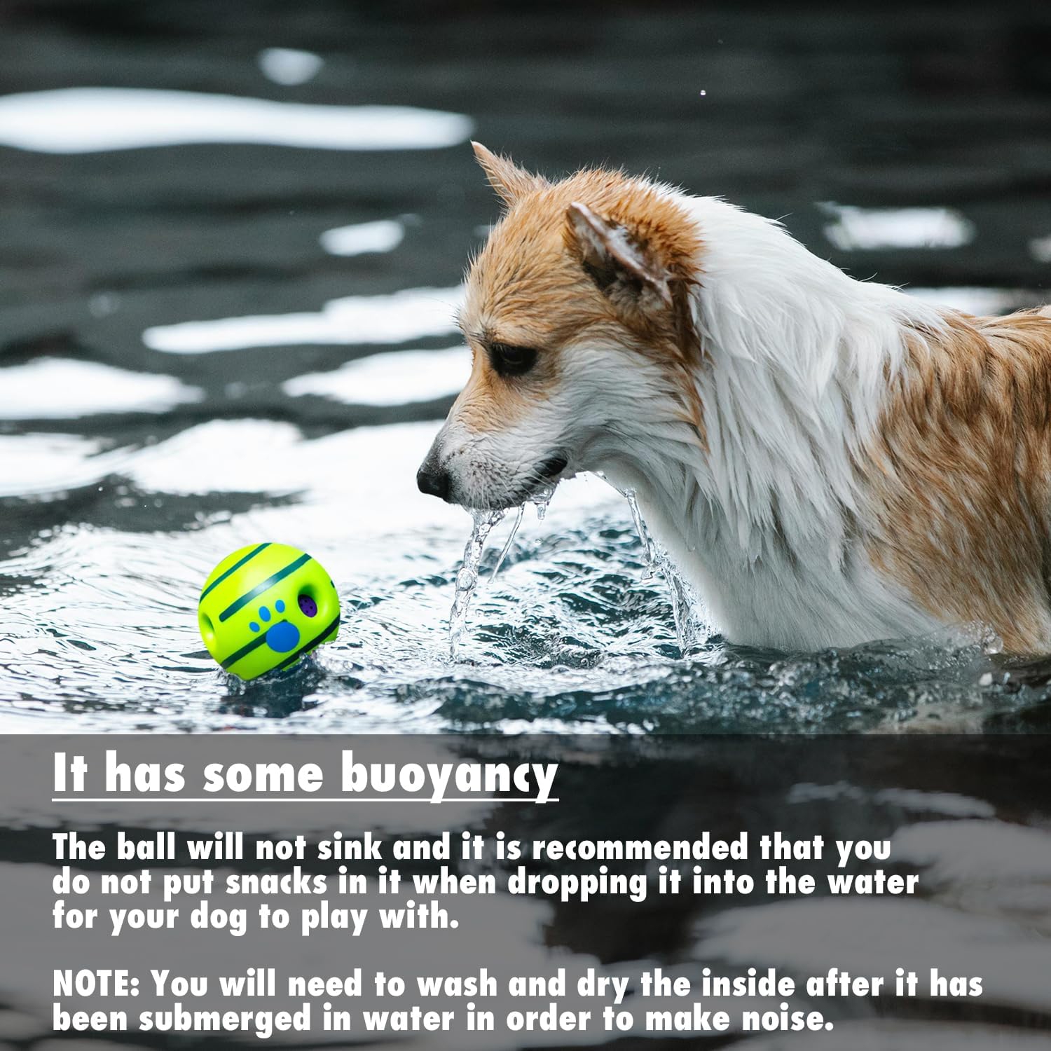 Dog Sniffing Ball - Food Leaking Toy Automatic Rotating Interactive Training Ball Suitable for Medium and Large Dogs Such as Golden Retriever/Border