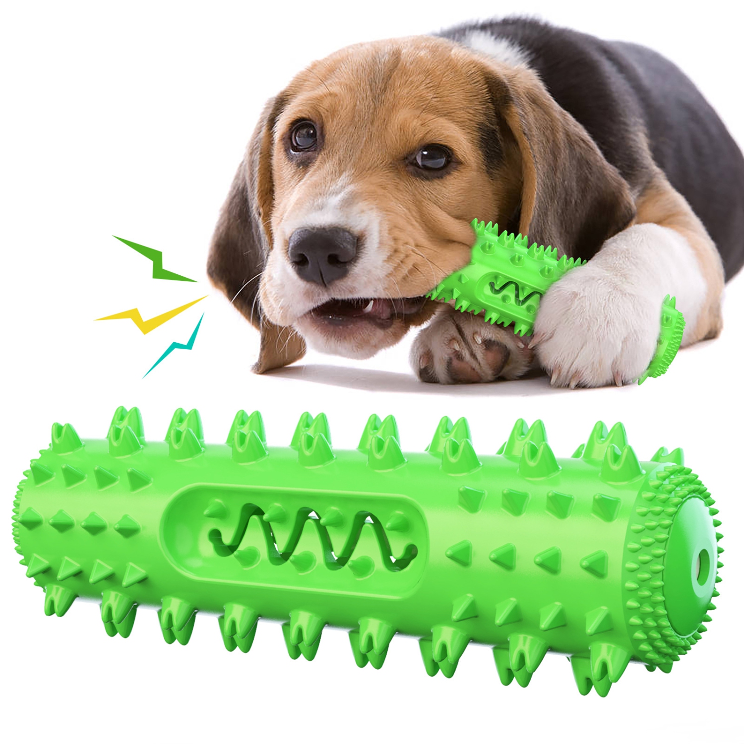 Dog Toothbrush Chew Toy Teeth Care Cleaning Stick Natural Rubber Dog Chew Toy for Dog Teeth Cleaning Suitable for Small and Medium Dogs Oral Care