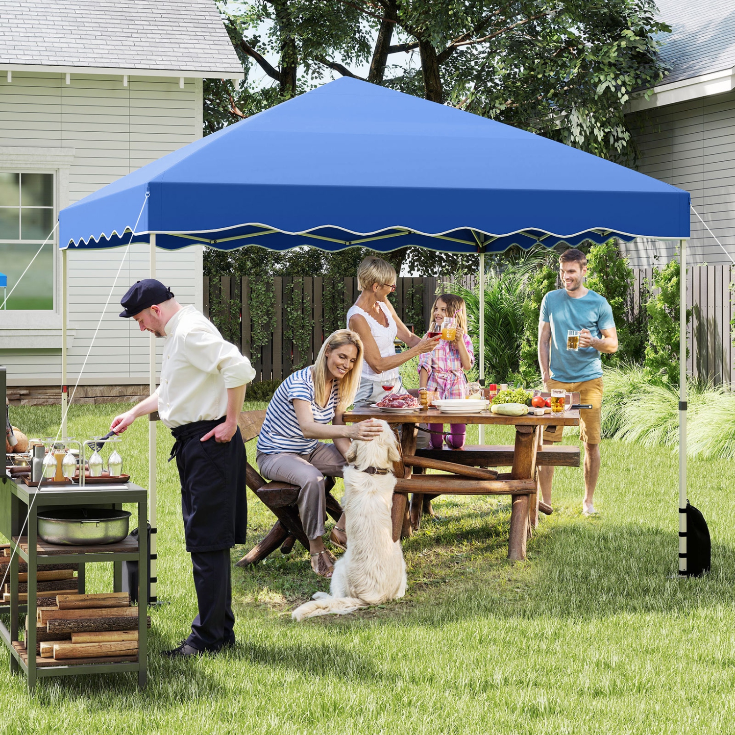 Gymax 10 X 10 FT Pop up Canopy Tent Portable Foldable Patio Shelter w/ Wheeled Bag