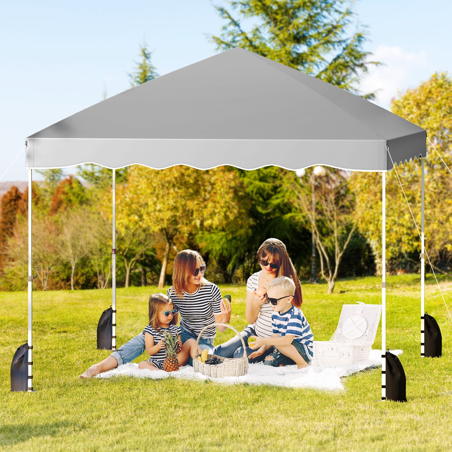 Gymax 10 X 10 FT Pop up Canopy Tent Portable Foldable Patio Shelter w/ Wheeled Bag