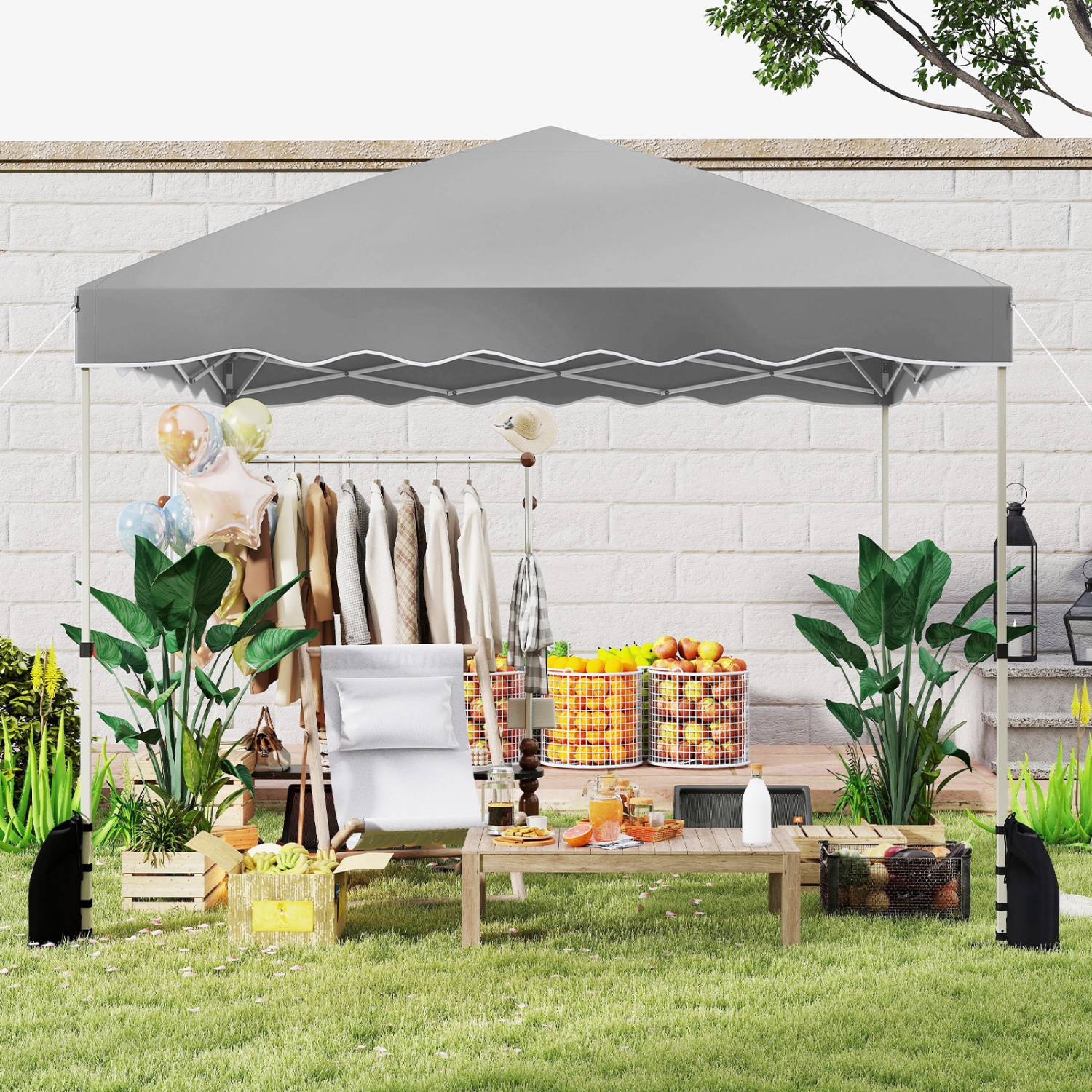 Gymax 10 X 10 FT Pop up Canopy Tent Portable Foldable Patio Shelter w/ Wheeled Bag