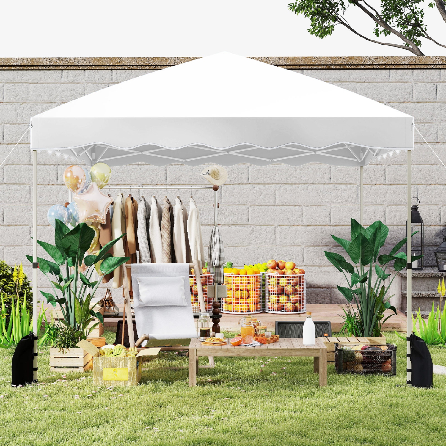Gymax 10 X 10 FT Pop up Canopy Tent Portable Foldable Patio Shelter w/ Wheeled Bag