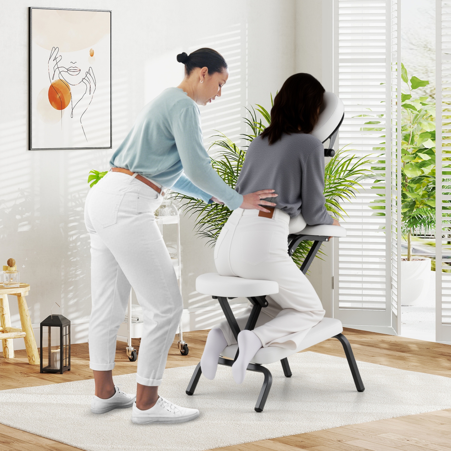 Gymax Portable PU Leather Pad Travel Massage Tattoo Spa Chair w/ Carrying Bag New