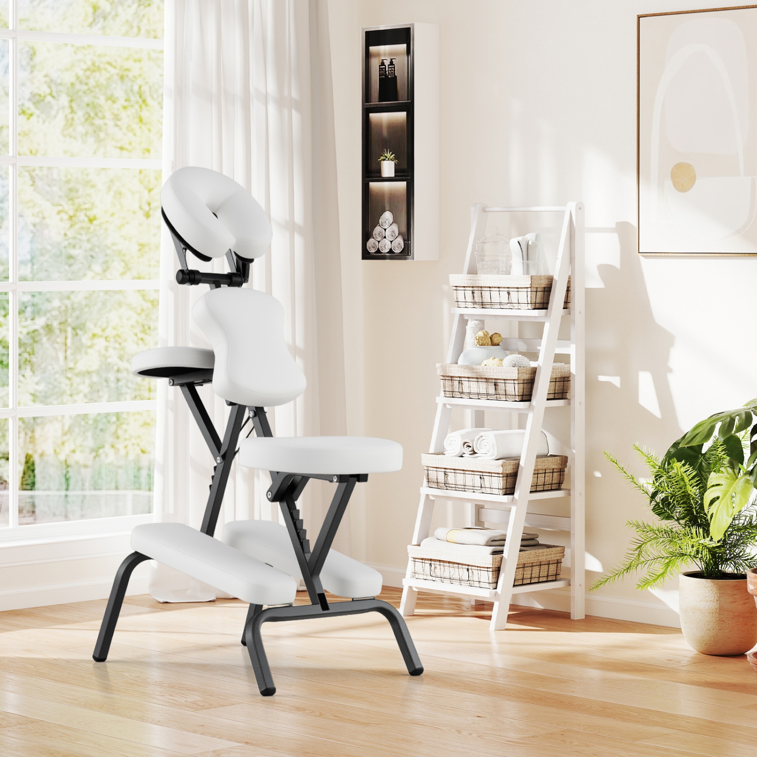 Gymax Portable PU Leather Pad Travel Massage Tattoo Spa Chair w/ Carrying Bag New