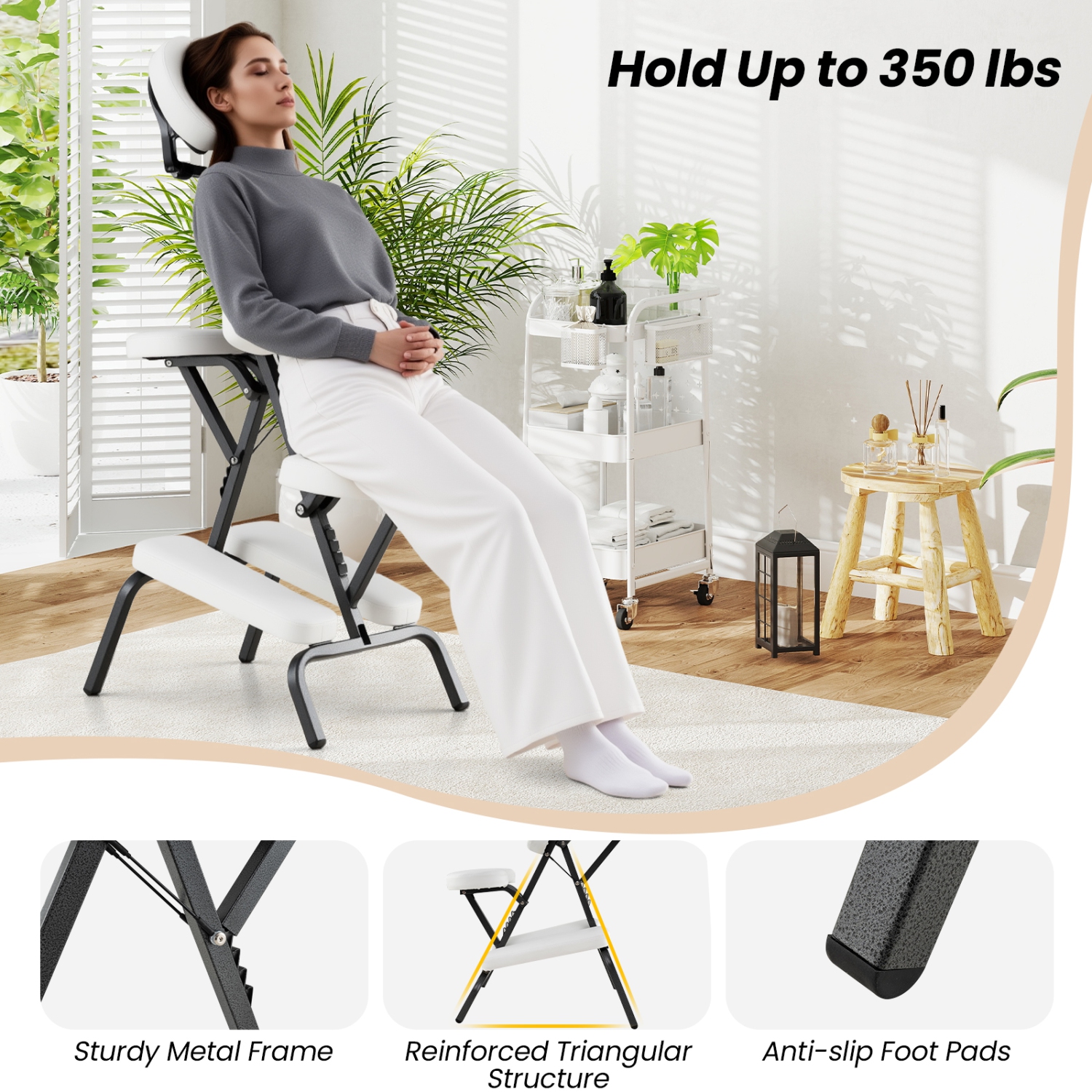 Gymax Portable PU Leather Pad Travel Massage Tattoo Spa Chair w/ Carrying Bag New