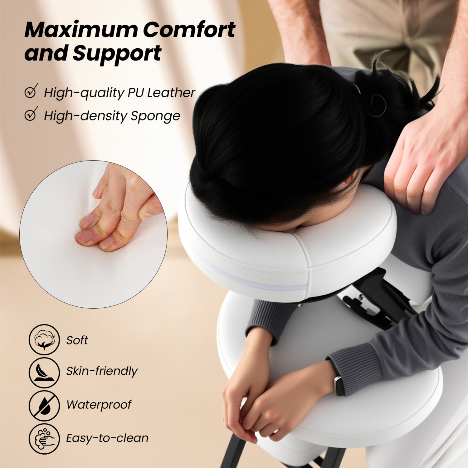 Gymax Portable PU Leather Pad Travel Massage Tattoo Spa Chair w/ Carrying Bag New