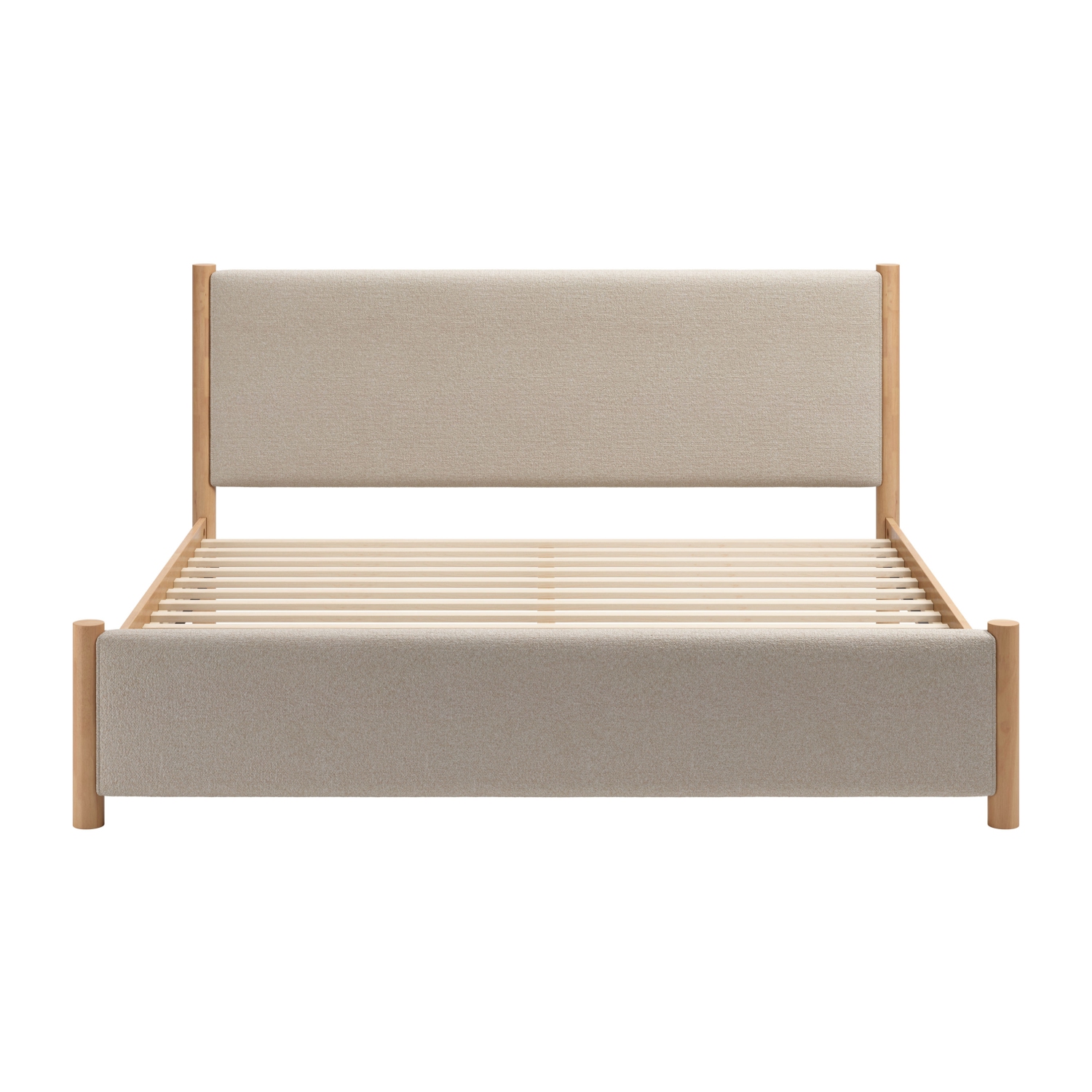 Hadi King Bed Beige & Natural