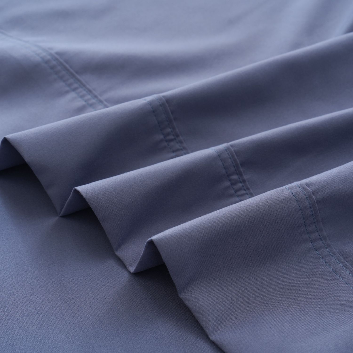 Ensemble de draps océan fin; Grand lit, contexture de 300 fils, douce, respirante et écologique Bleu