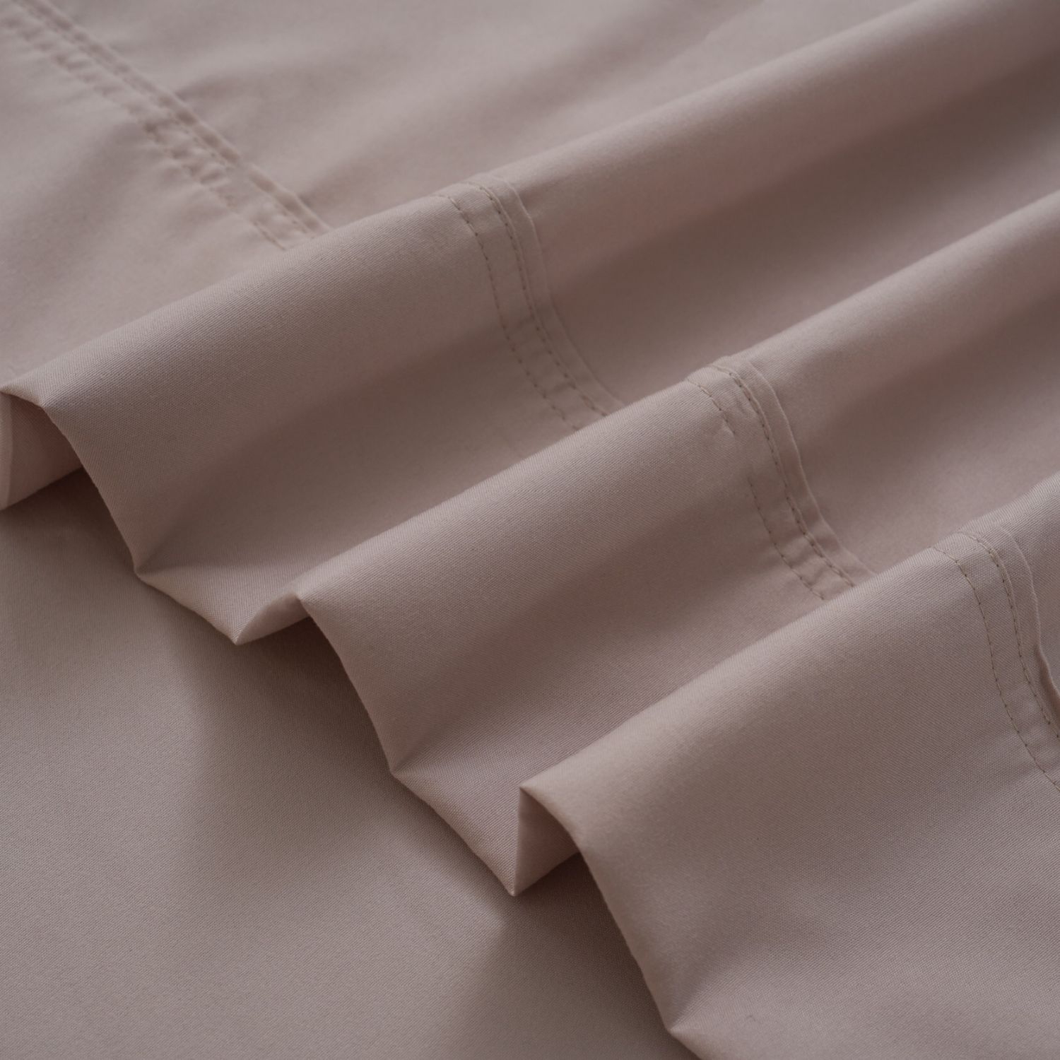 Ensemble de draps océan fin pour lit simple, contexture de 300 fils, douce, respirante et écologique Beige