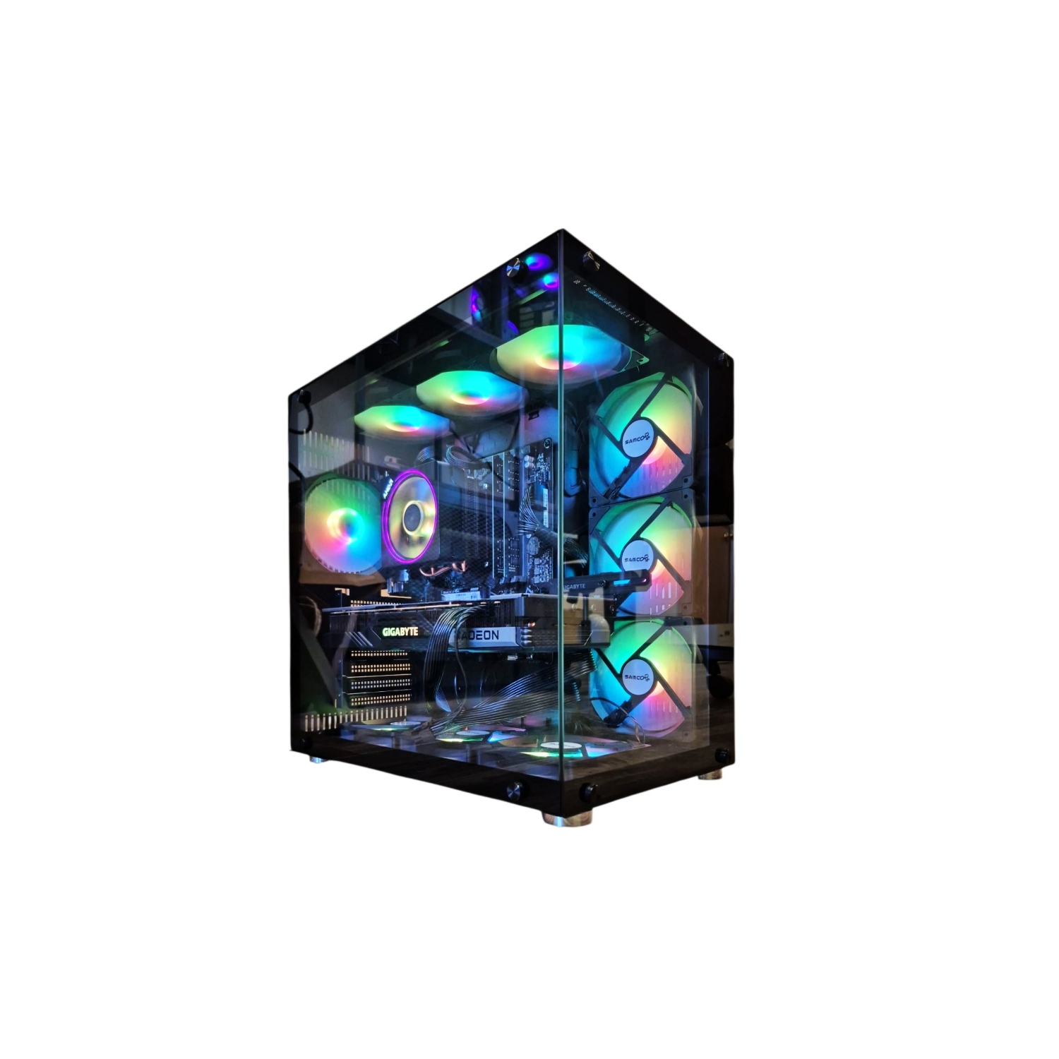 Refurbished (Excellent) - Samco GC01-825 Mid Tower Gaming PC AMD Ryzen 7 5800XT 32GB RAM 2TB SSD AMD RX 7900 XTX Windows 11 Pro - Black