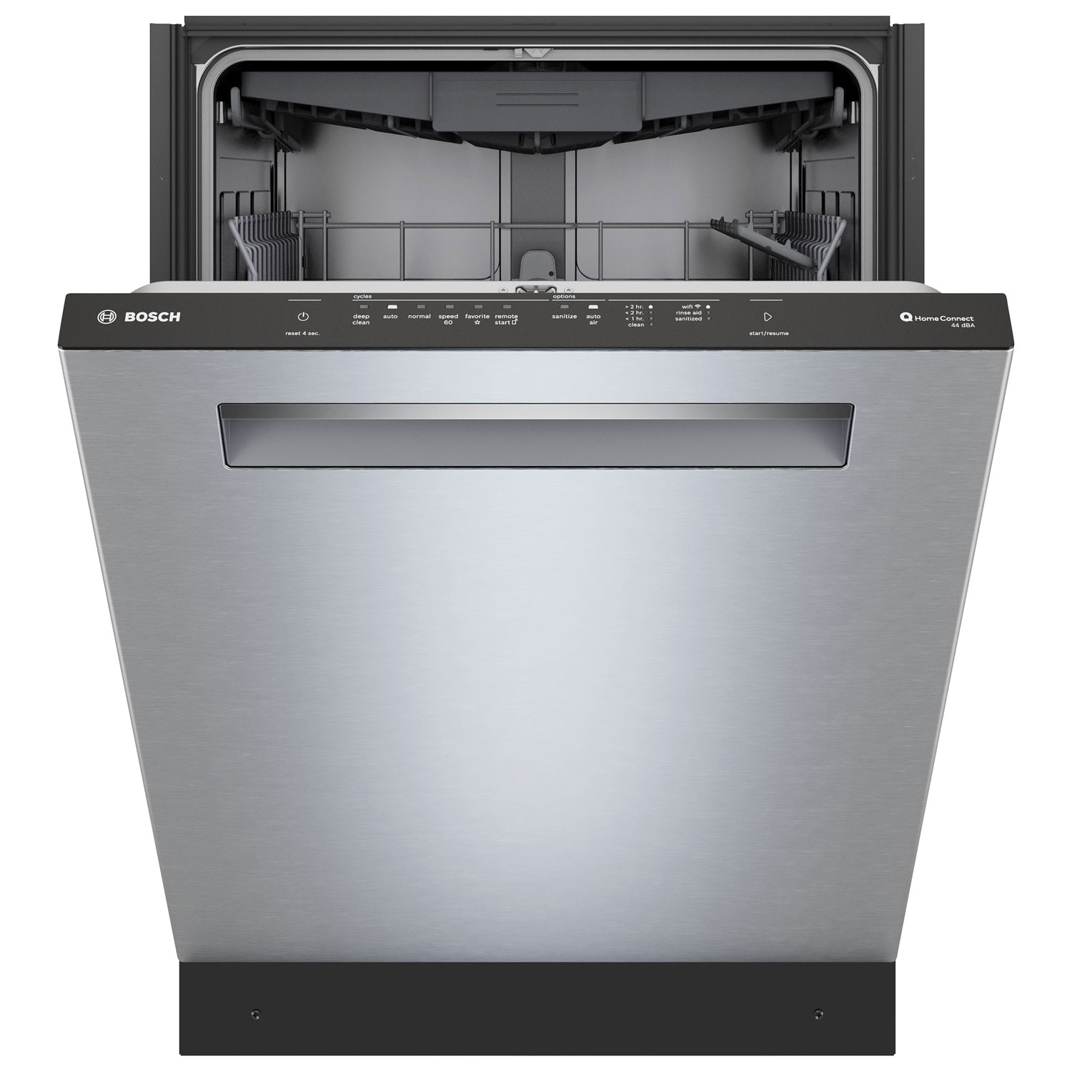 Bosch 500 Series 24" 44dB Built-In Dishwasher with Stainless Steel Tub & Third Rack - Stainless