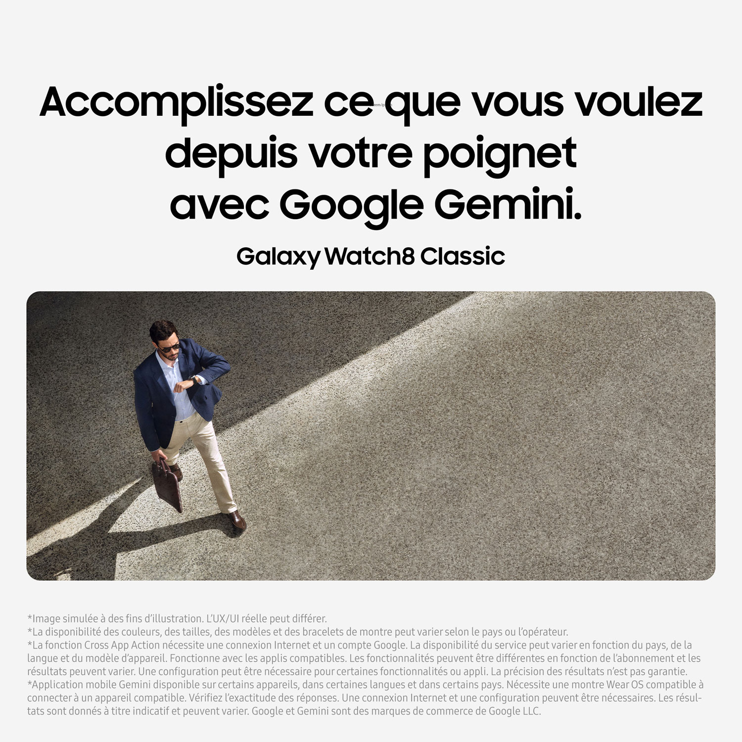 Montre intelligente Bluetooth de 46 mm Samsung Galaxy Watch8 Classic - Noir