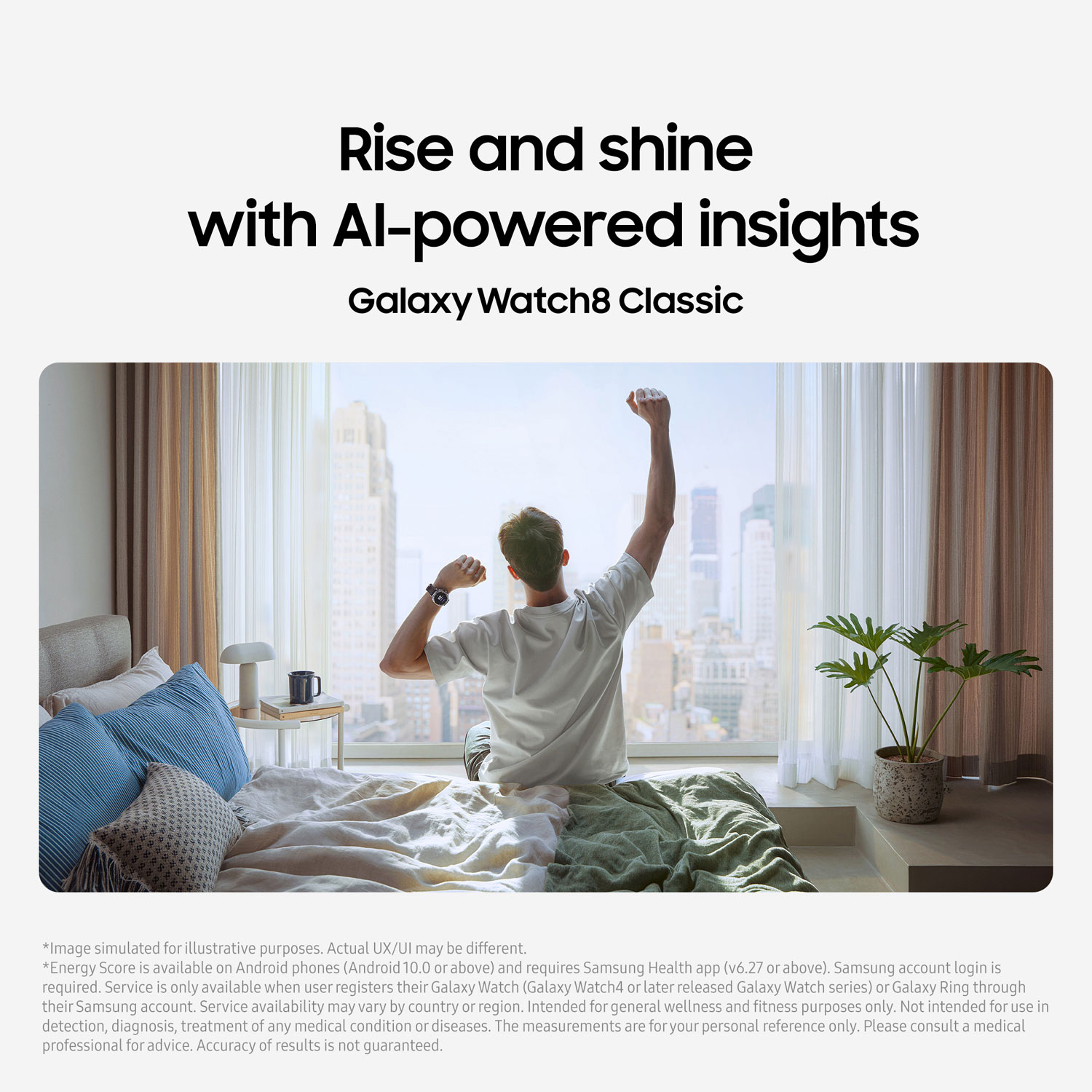 Montre intelligente Bluetooth de 46 mm Samsung Galaxy Watch8 Classic - Noir