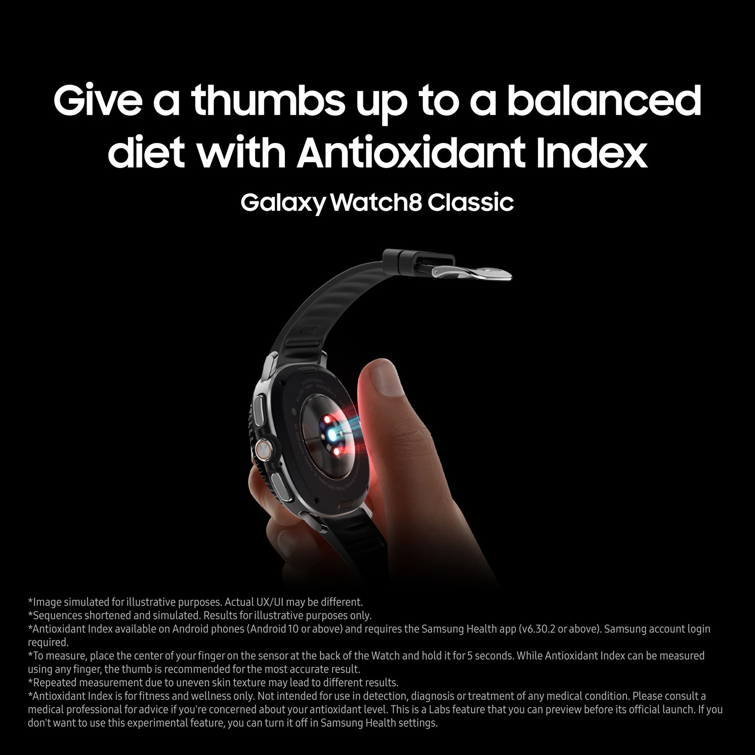 Montre intelligente Bluetooth de 46 mm Samsung Galaxy Watch8 Classic - Noir