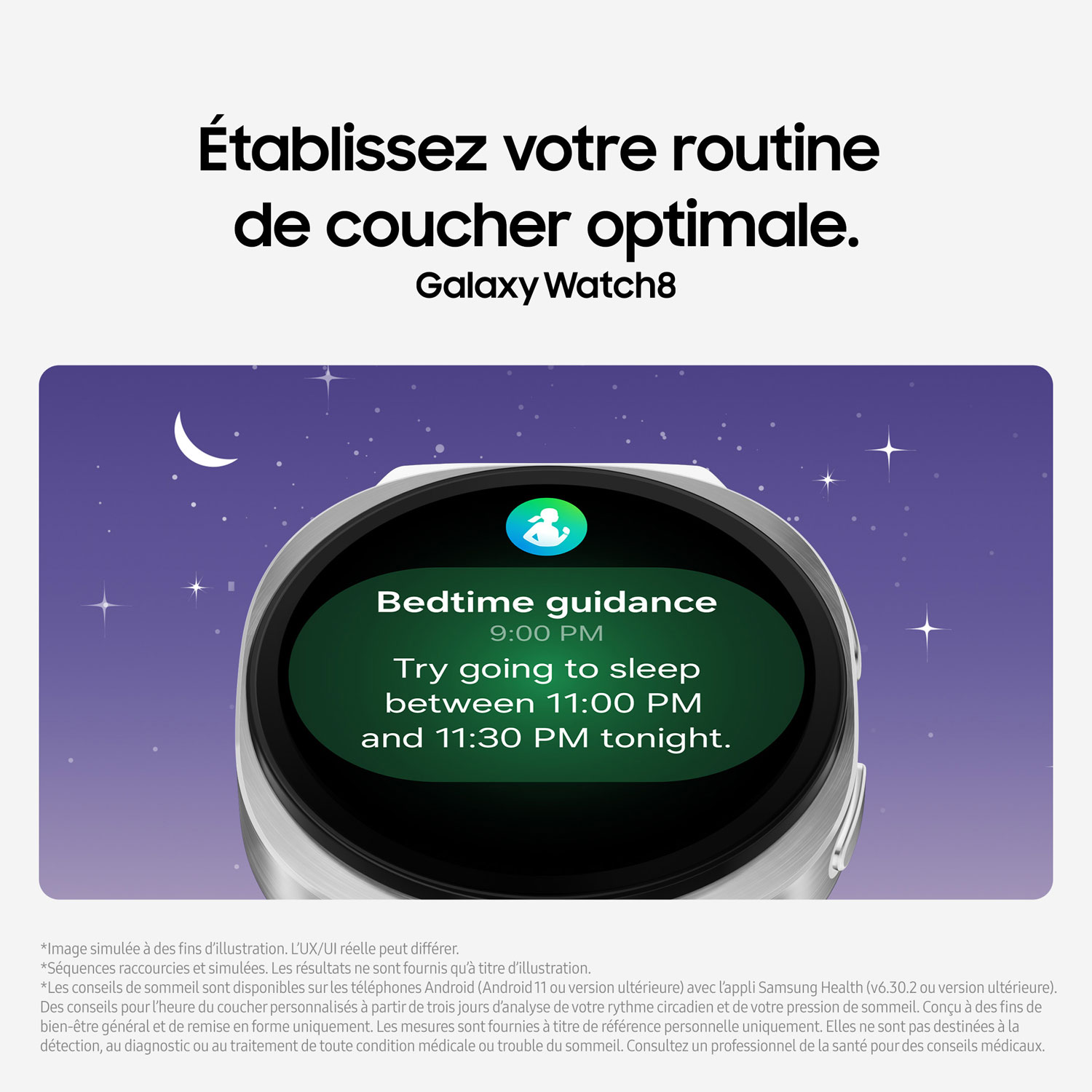 Montre intelligente LTE de 44 mm Samsung Galaxy Watch8 Classic - Noir