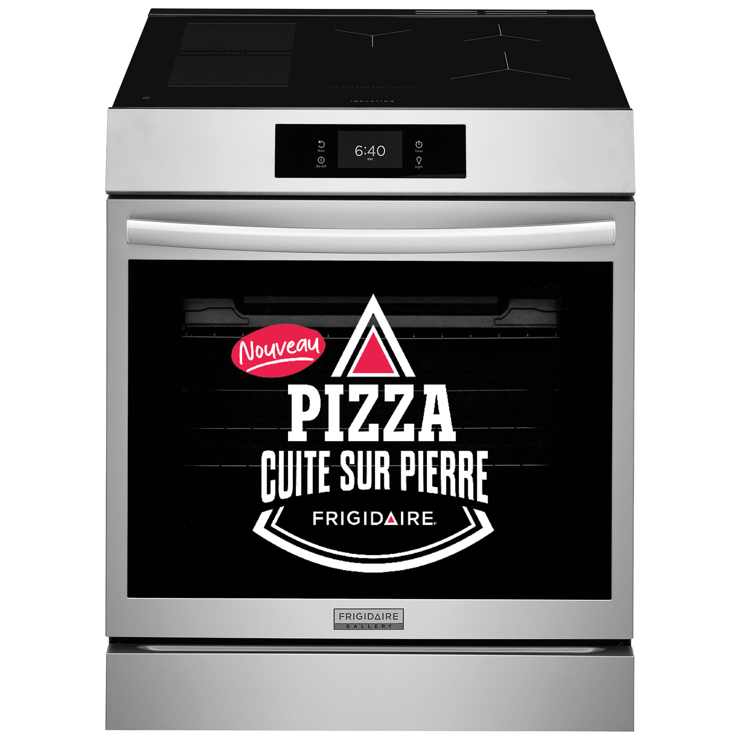 Frigidaire Gallery 30" 6.2 Cu. Ft. 5-Element Air Fry Induction Range with Stone-Baked Pizza - Stainless