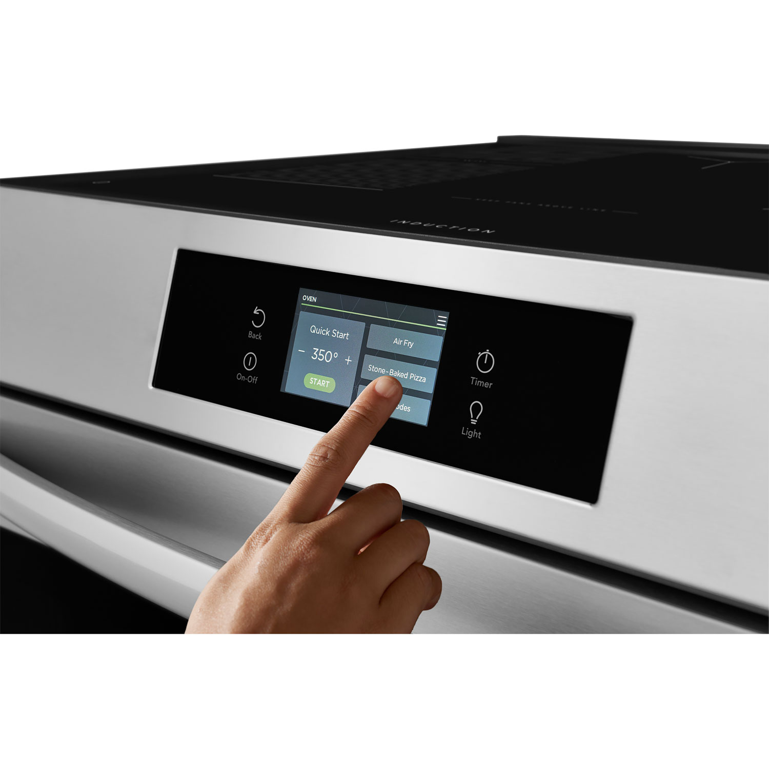 Frigidaire Gallery 30" 6.2 Cu. Ft. 5-Element Air Fry Induction Range with Stone-Baked Pizza - Stainless