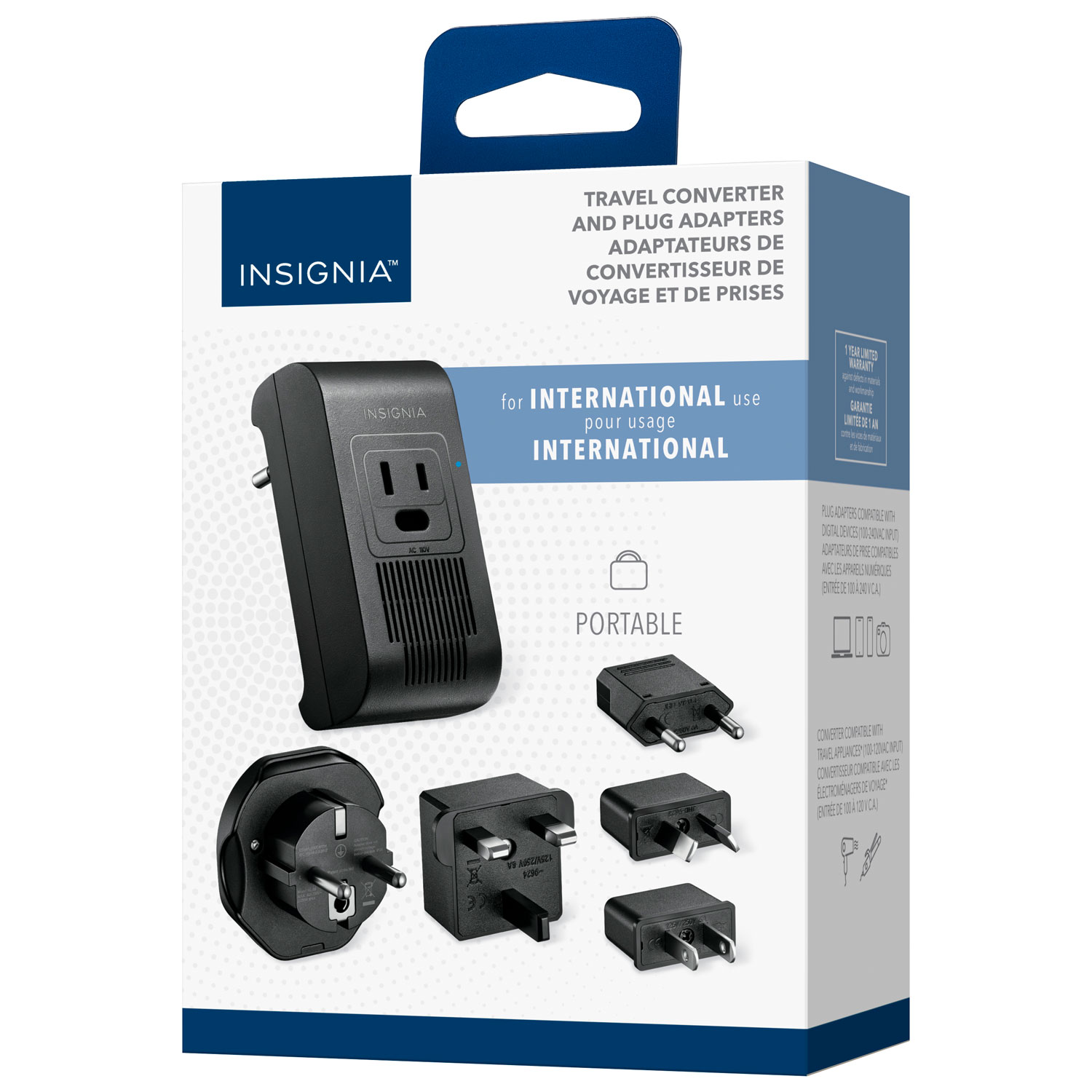 Insignia Travel Adapter and Converter - Black - Only at Best Buy