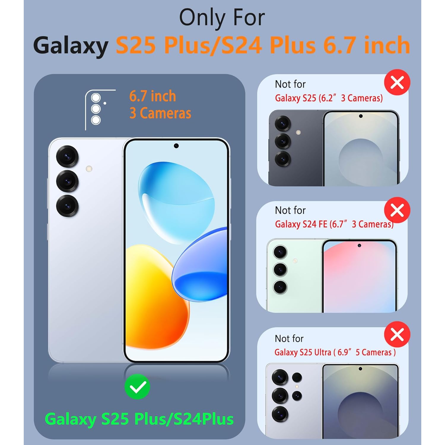 XCRS Defender Case Magsafe Cover, Magnetic Metal Kickstand Holder Shockproof Case for Samsung Galaxy S25 Plus / S24 + (2024)