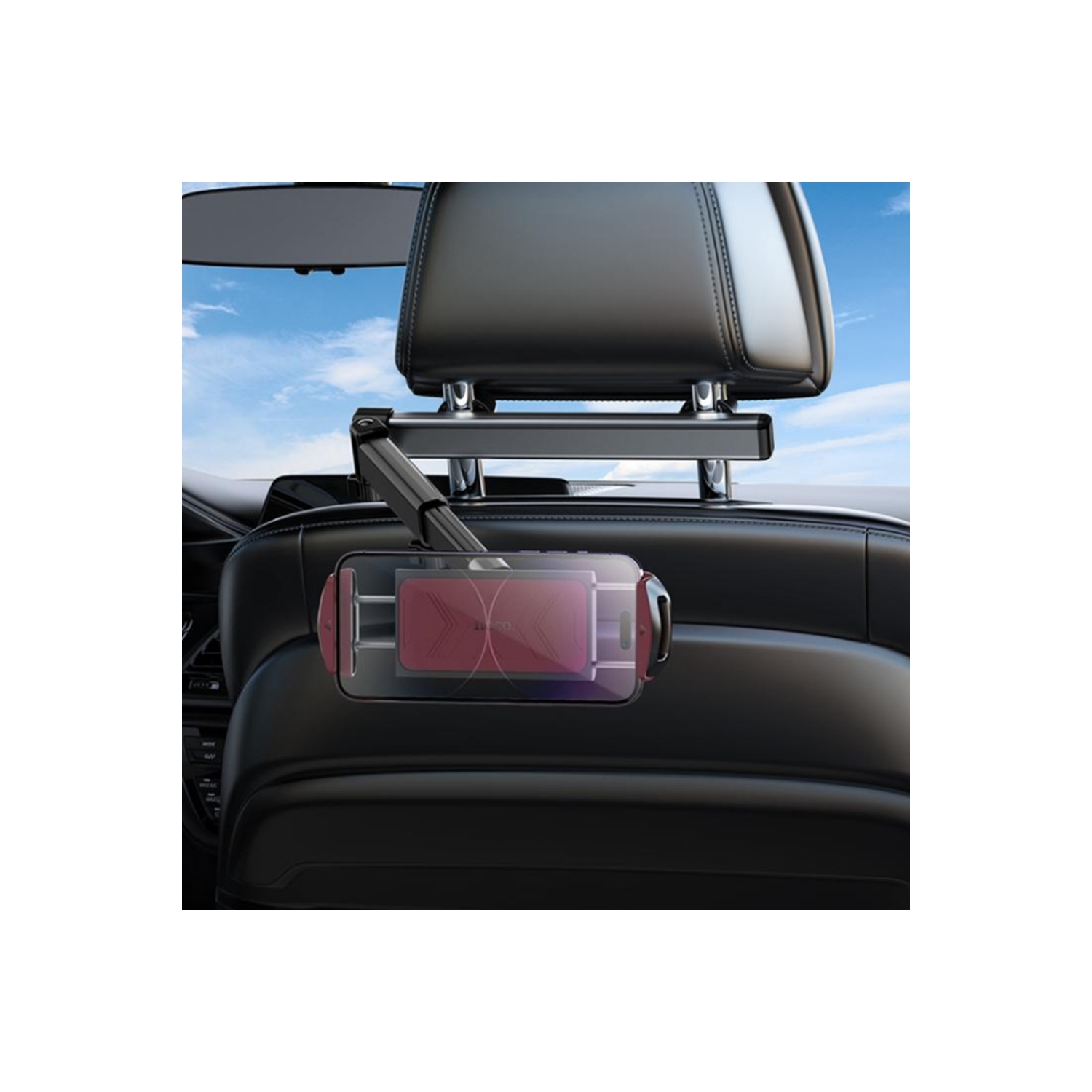 360 Rotating Car Headrest Clip Mount Holder Back Seat Bracket Cradle for iPhone iPad Tablet Smartphone