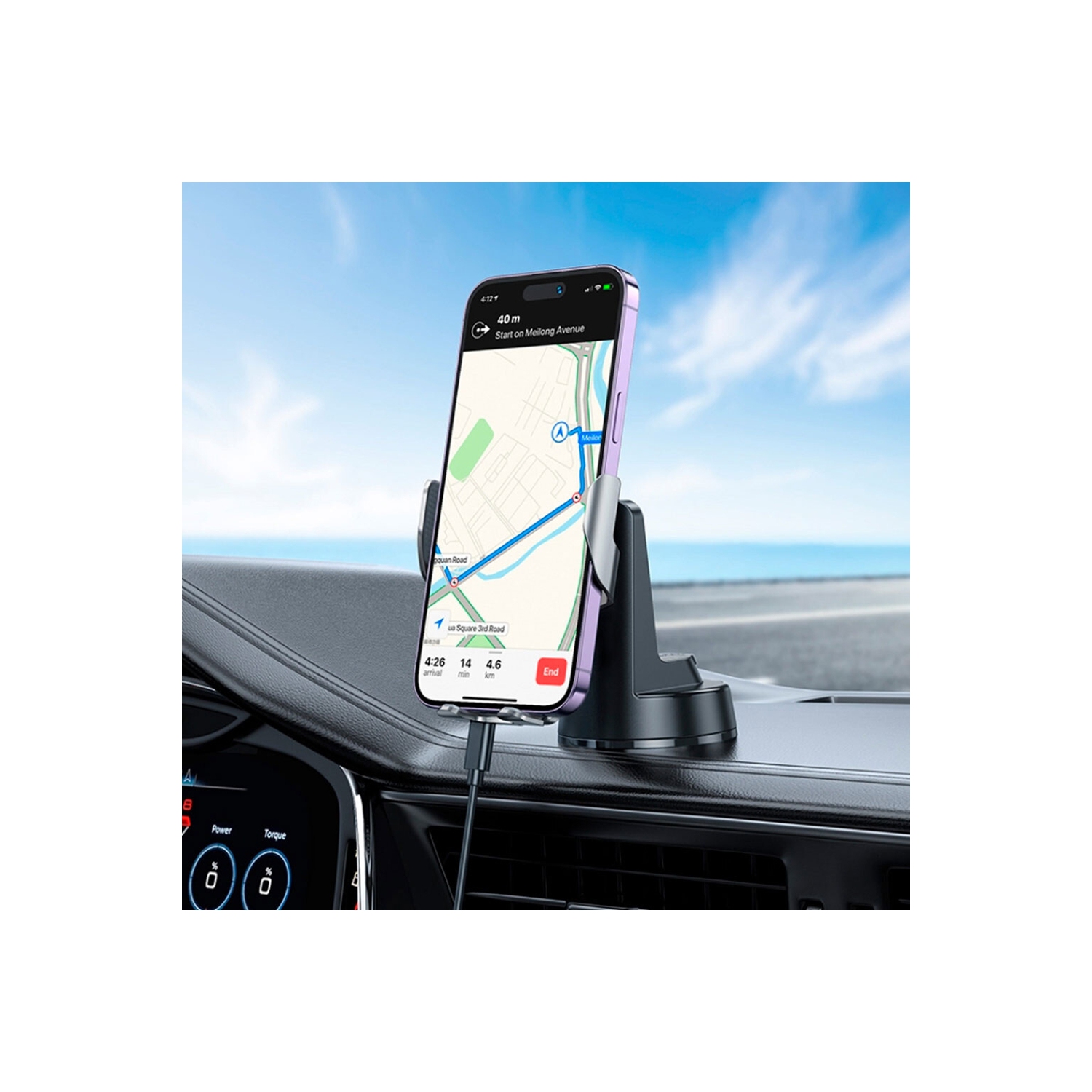 15W Magnetic MagSafe Fast Charging Wireless Charger Dashboard Mount Car Cell Phone Holder