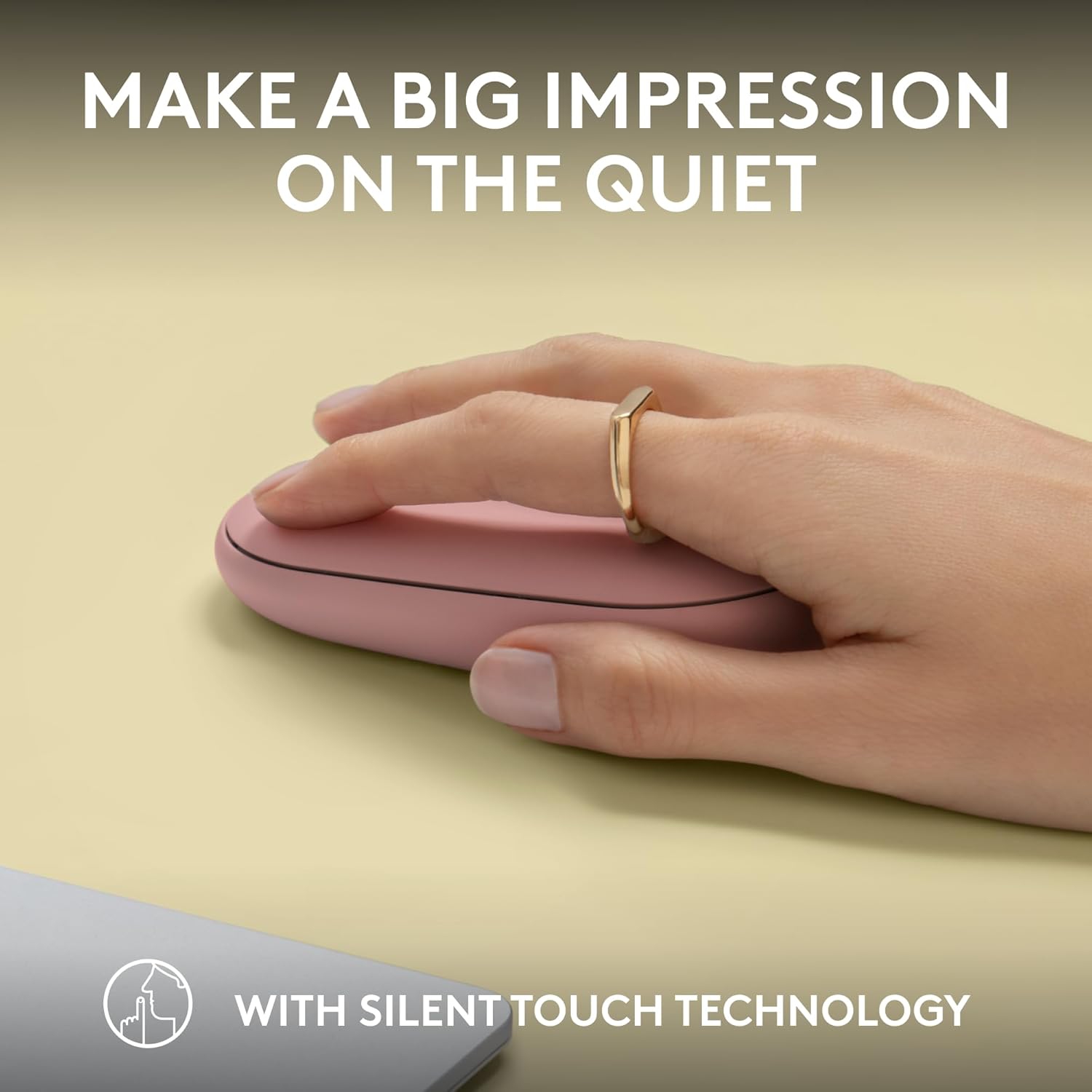 Refurbished Logitech Pebble Mouse 2 M350s Slim Bluetooth Wireless Mouse, Portable Lightweight Customizable Button Quiet Clicks Easy-Switch for PC Mac