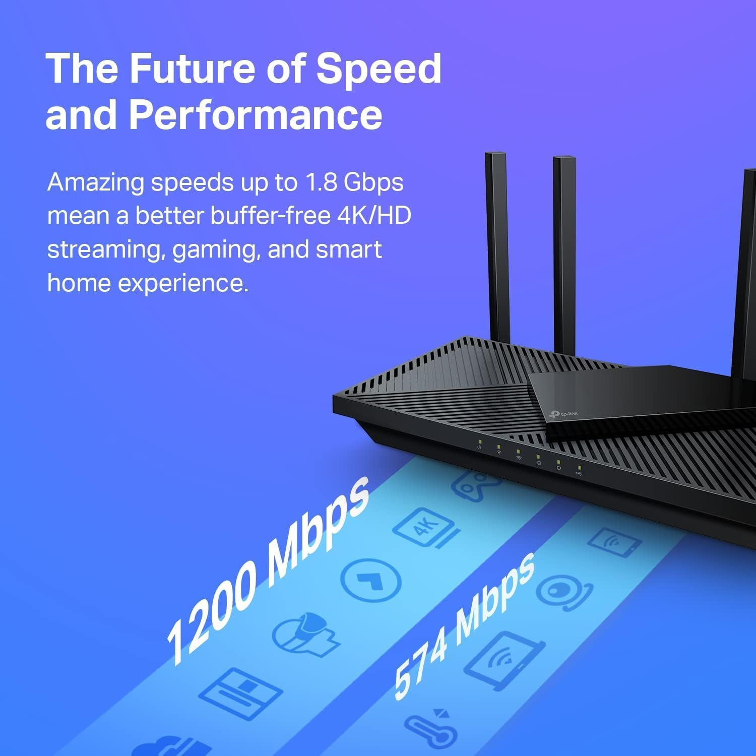 TP-Link WiFi 6 Router AX1800 Smart WiFi Router - Dual Band Gigabit Router, Works with Alexa- Refurbished(Excellent)